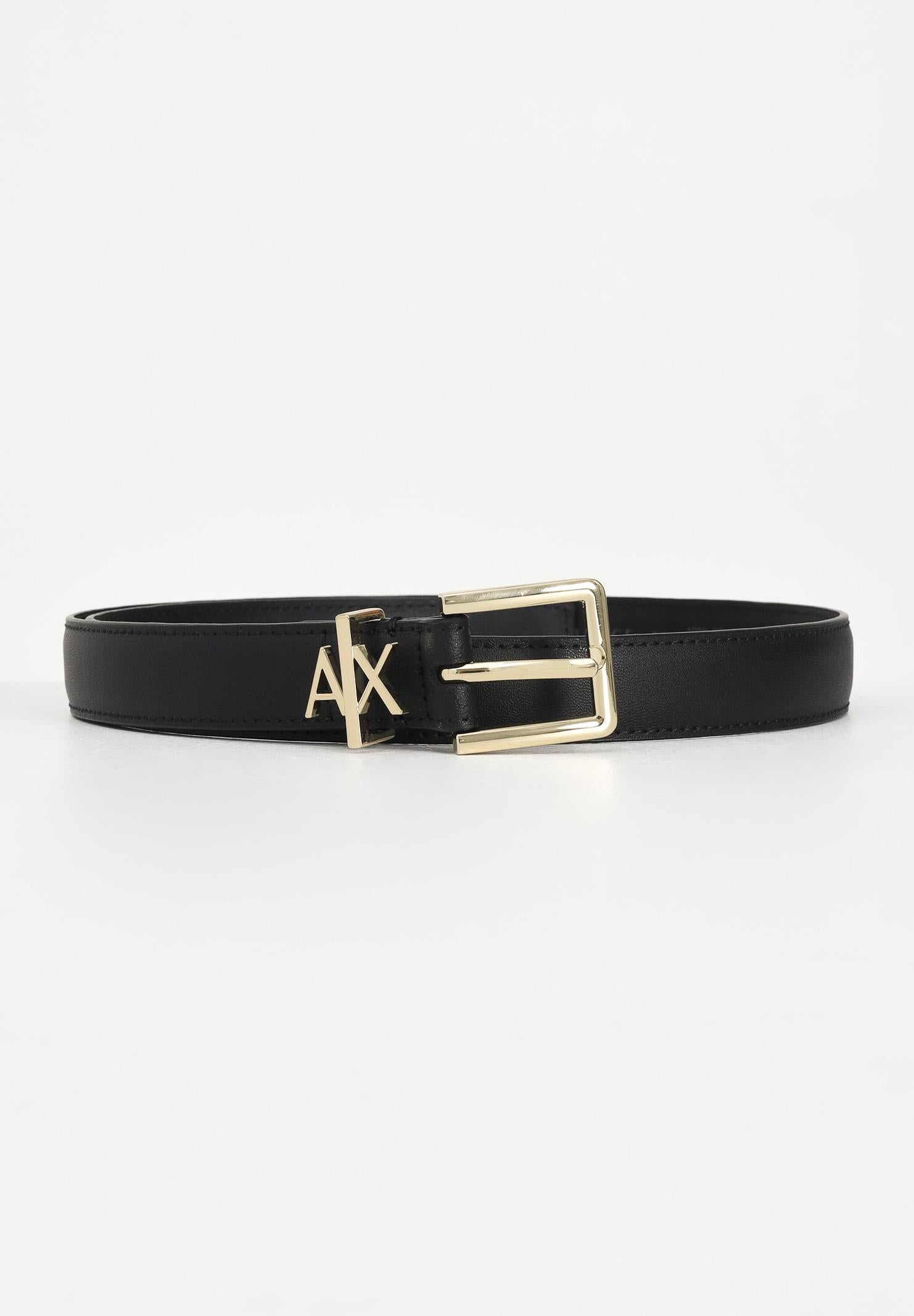 ARMANI EXCHANGE Cintura nera da donna con fibbia A|X 9411824R759 00020 ARMANI EXCHANGE