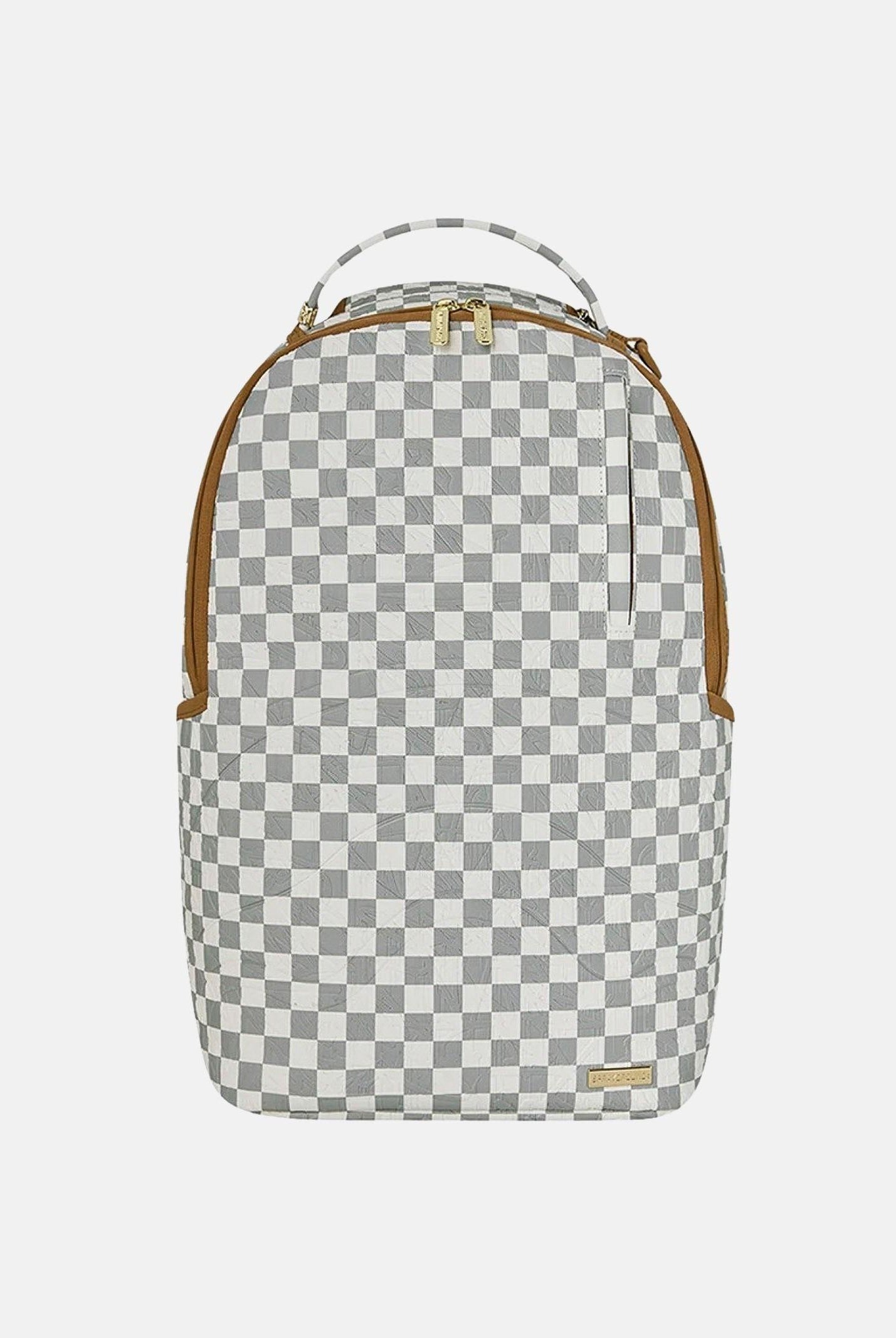 SPRAYGROUND Zaino GRAFF EMBOSSED CREAM CHECK DLXSV bianco e grigio per uomo e donna 910B8848NSZ . SPRAYGROUND