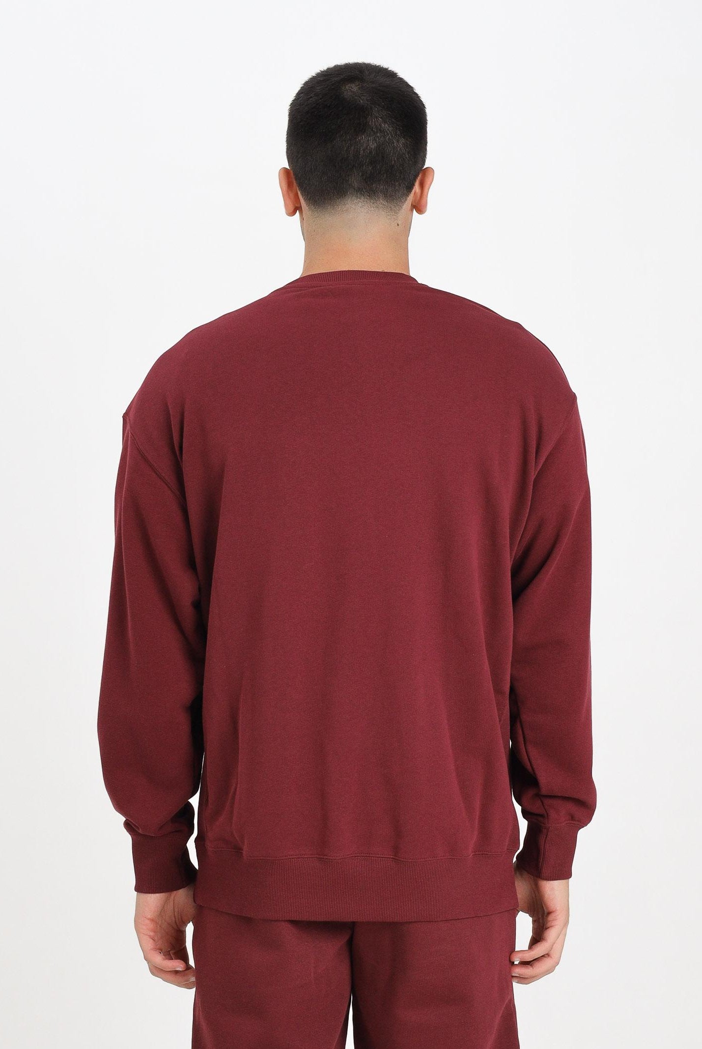 PUMA Felpa girocollo WARDROBE ESS bordeaux da uomo 629650 96 PUMA