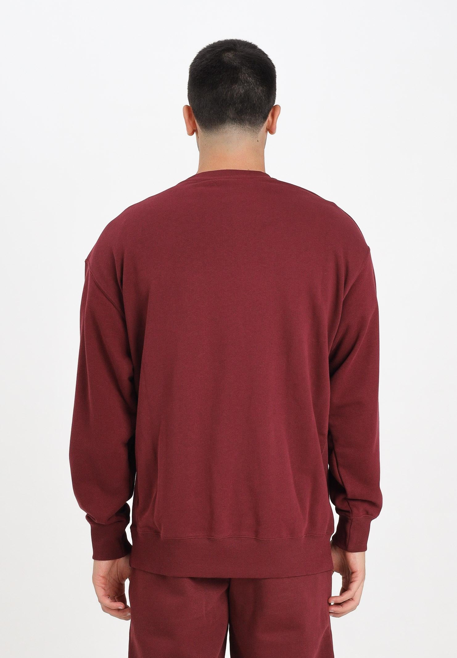 PUMA Felpa girocollo WARDROBE ESS bordeaux da uomo 629650 96 PUMA