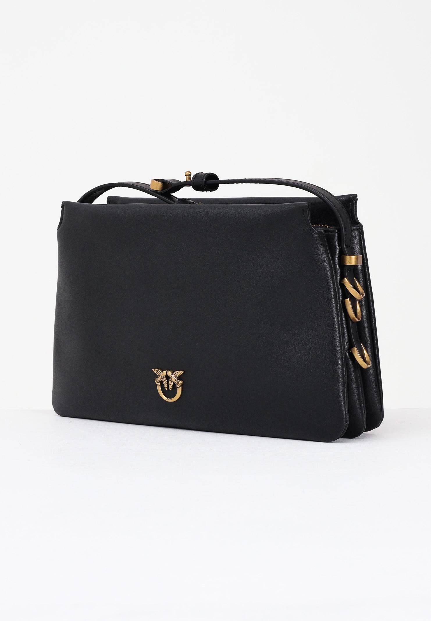 PINKO Borsa a tracolla Mini One, Two, Three Bag nera da donna 105883A0QO Z99Q PINKO