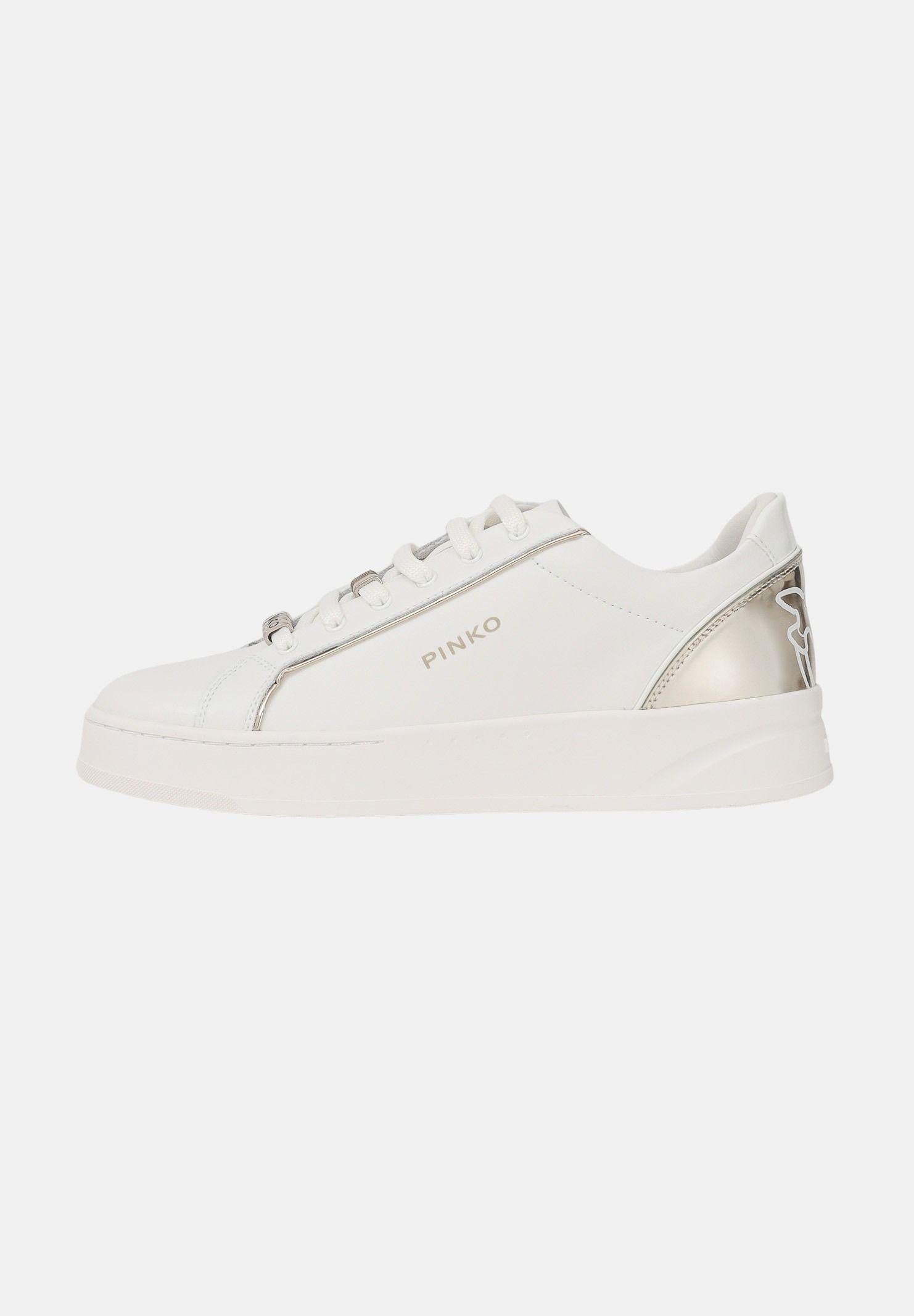 PINKO Sneakers bianche da donna arricchite da dettagli luminosi SS0131P001ZX8 ZX8 PINKO