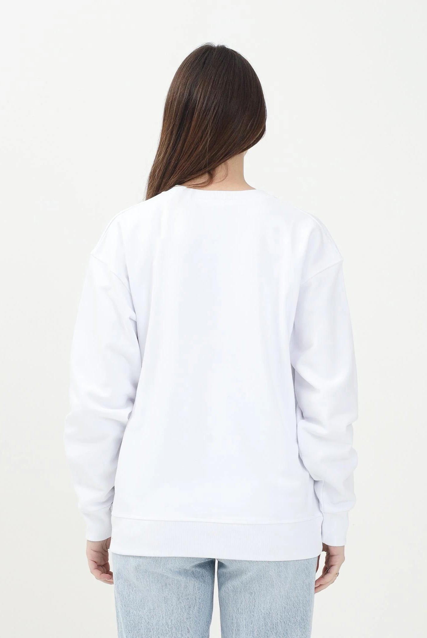 DSQUARED2 Felpa girocollo bianca per donna, ragazzi e bambini con grafica Cowboy Pizza DQ2977D0094 DQ100 DSQUARED2