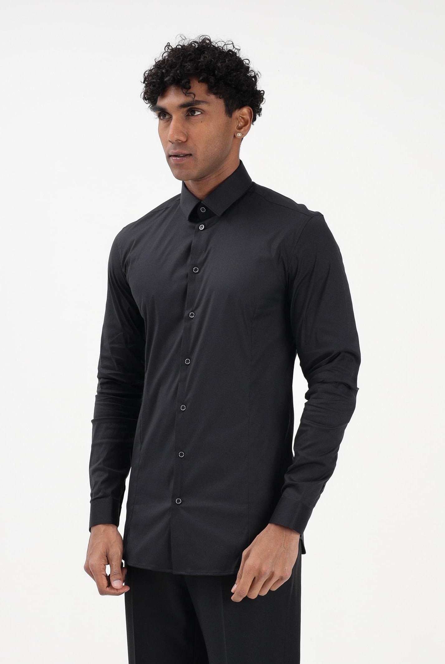 PATRIZIA PEPE Camicia a manica lunga nera da uomo 5C0055A01 K102 PATRIZIA PEPE