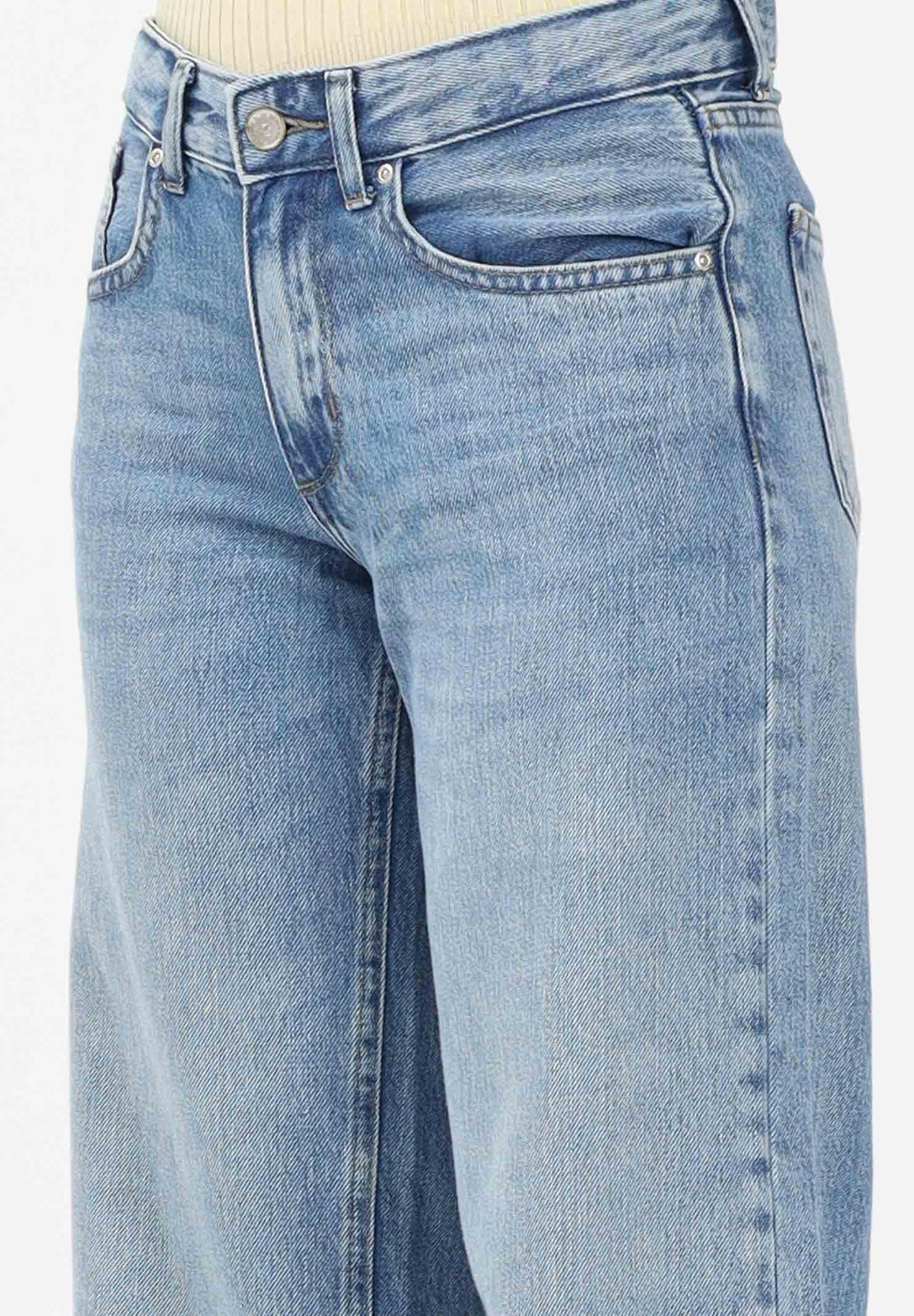 ONLY Jeans wide leg in denim blu medio chiaro da donna 15340011 LIME ONLY