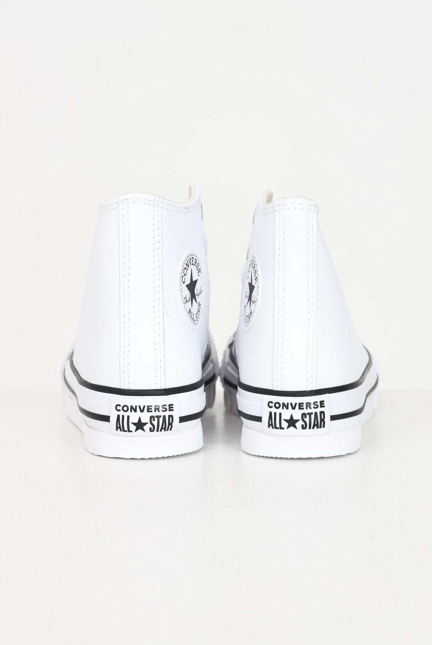 Sneakers Chuck Taylor All Star Platform Leather bianche per bambino e bambina A01016C CONVERSE