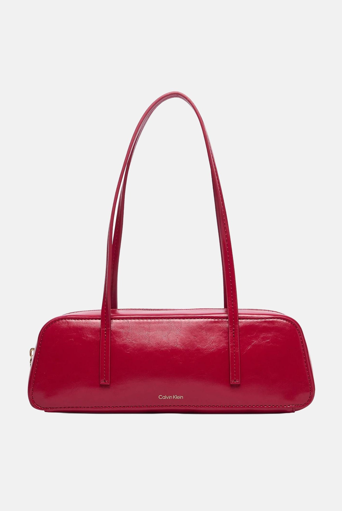 CALVIN KLEIN borsa media a spalla Foil Logo Glossy Bauletto Shoulder Bag Bordeaux Wine e bordeaux, donna. LV04F3638G XLL CALVIN KLEIN