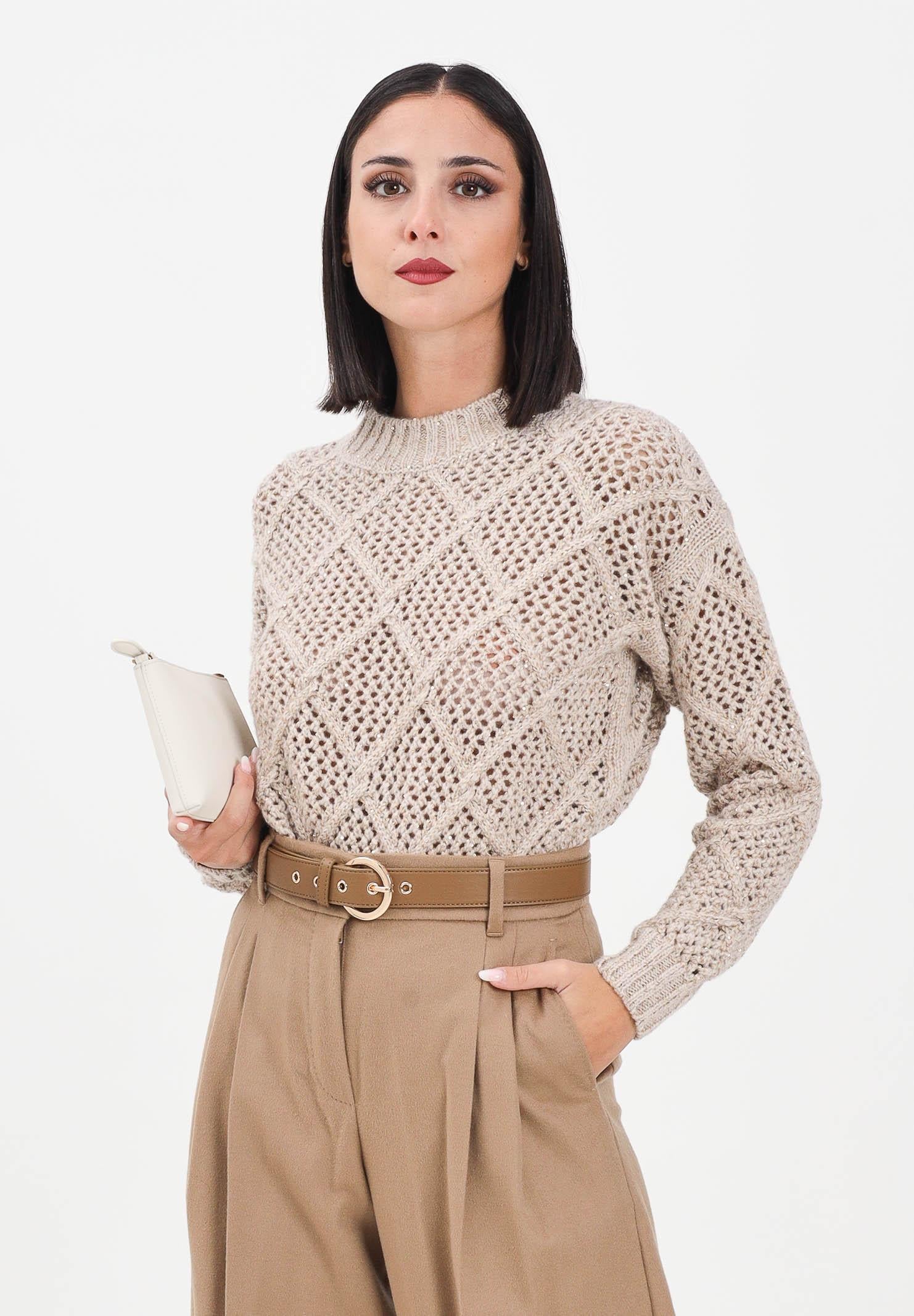 MAX MARA Maglioncino girocollo ELLADE beige da donna 2526366052600 001 MAX MARA