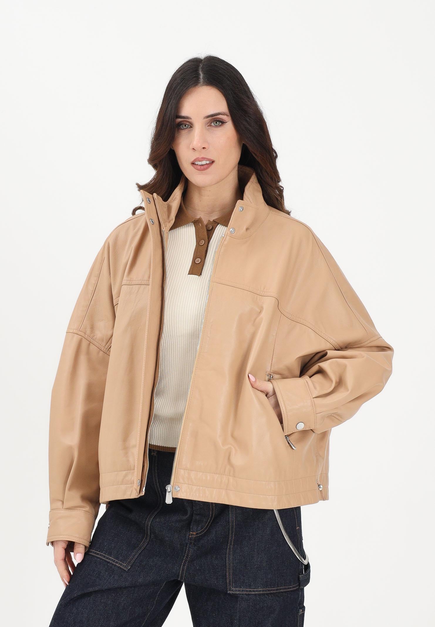 PINKO Giubbotto in pelle BAILEE BLOUSON beige da donna 106235A31Y D41 PINKO