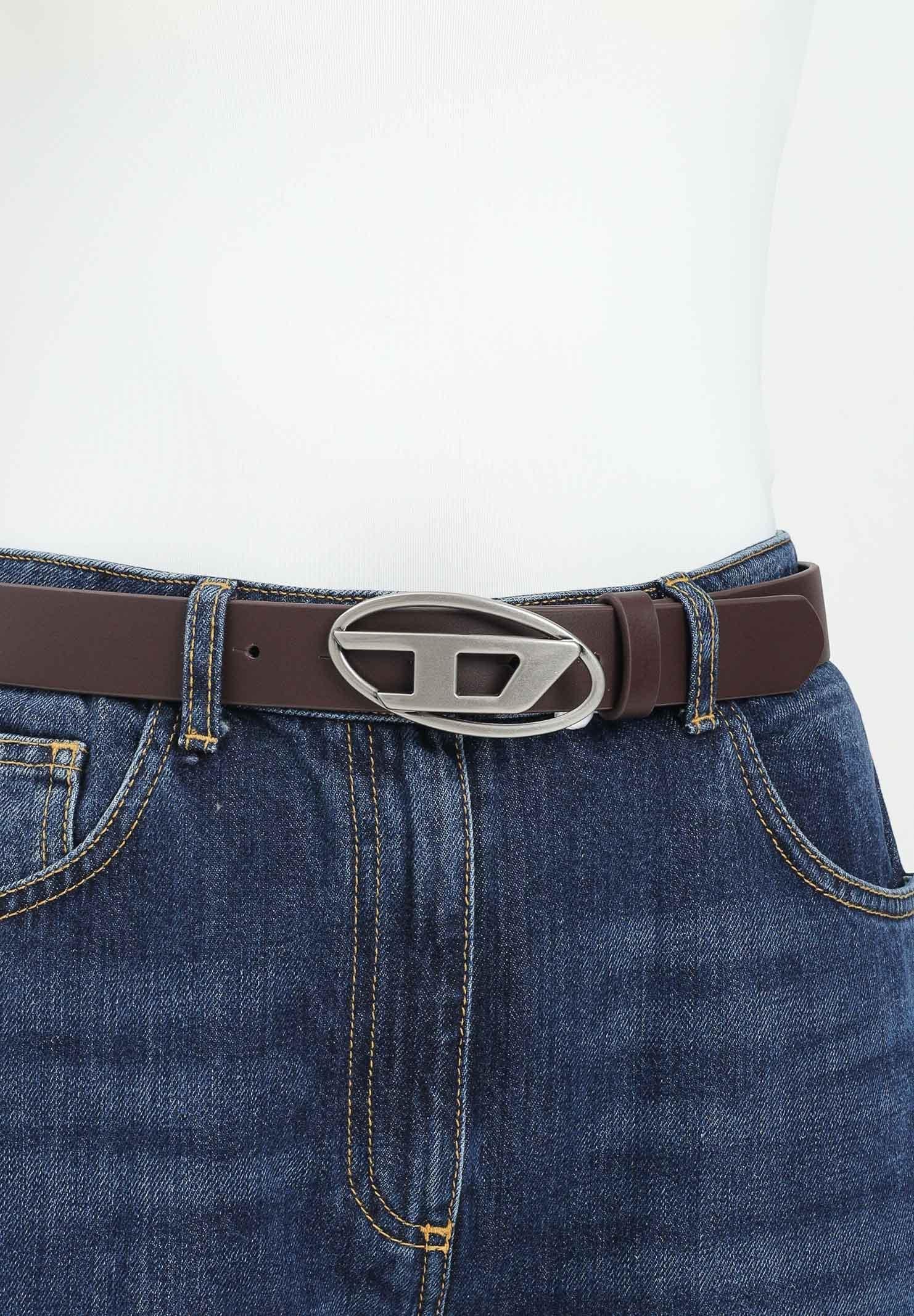DIESEL Cintura marrone da donna con logo D J01226KXBLR KP48 DIESEL