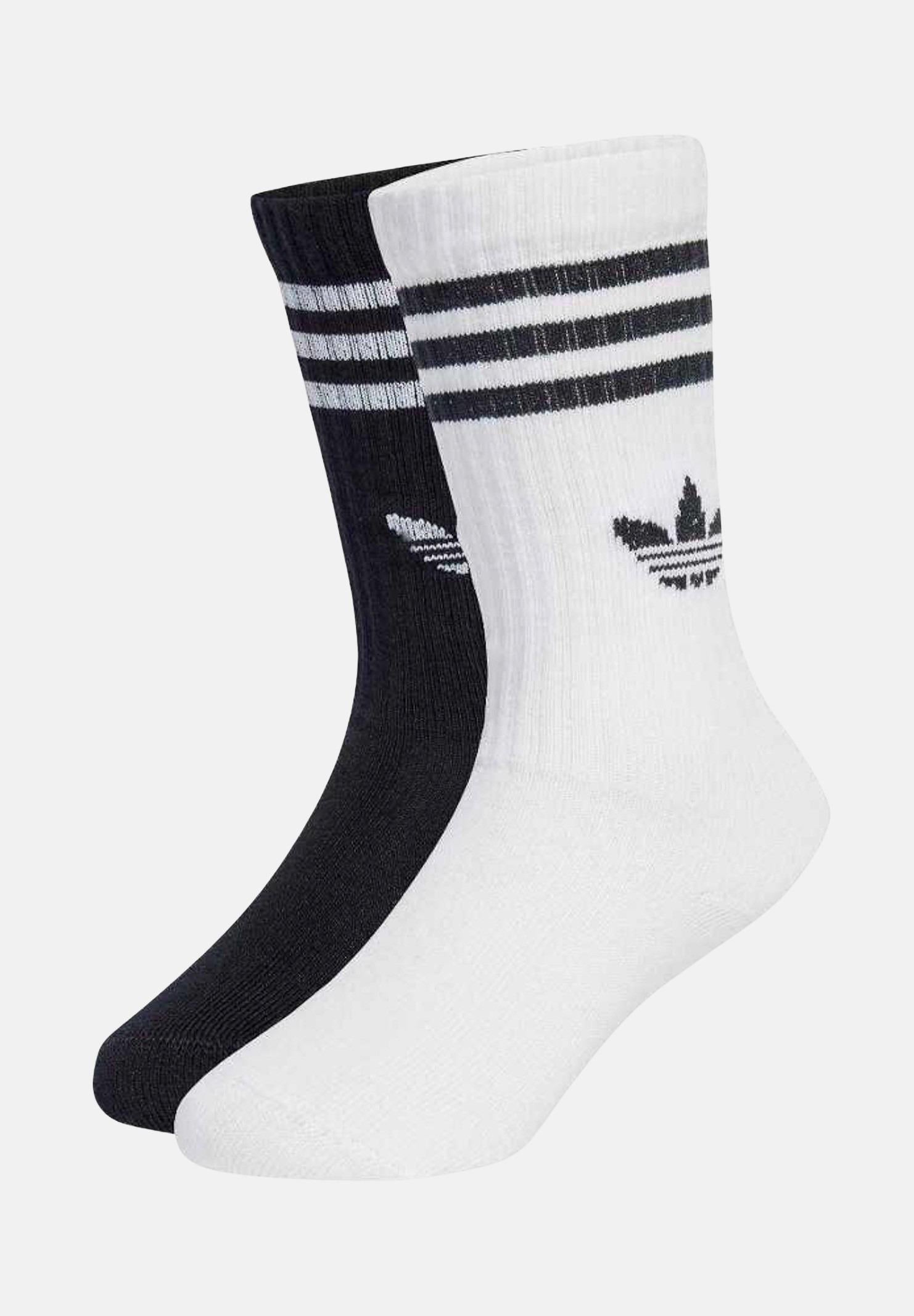 ADIDAS ORGINALS Calzini Crew (3 paia) bianchi e neri per uomo e donna JZ7496 . ADIDAS ORIGINALS