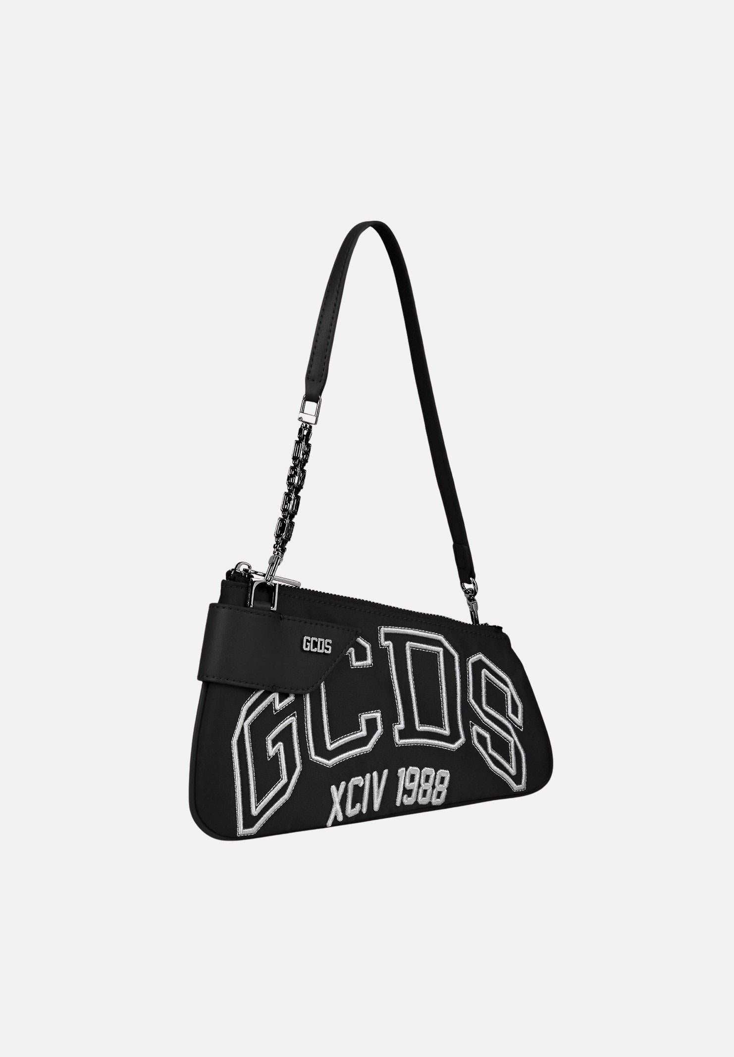 GCDS Borsa a spalla Comma Notte nera da donna GCDSMCN002 99 GCDS