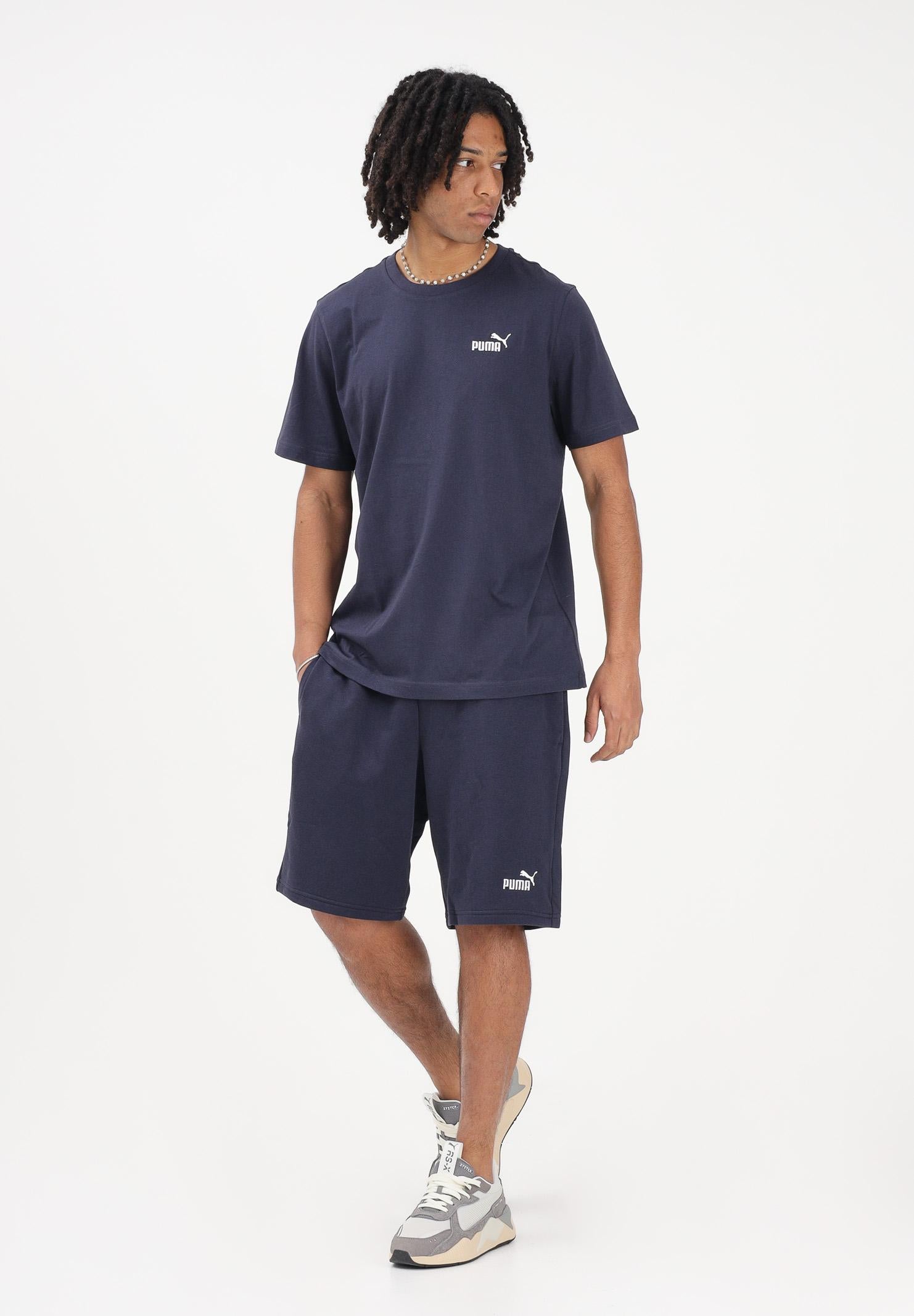 PUMA Pantalone sportivo Essentials No. 1 Logo 10" blu da uomo 682594 16 PUMA