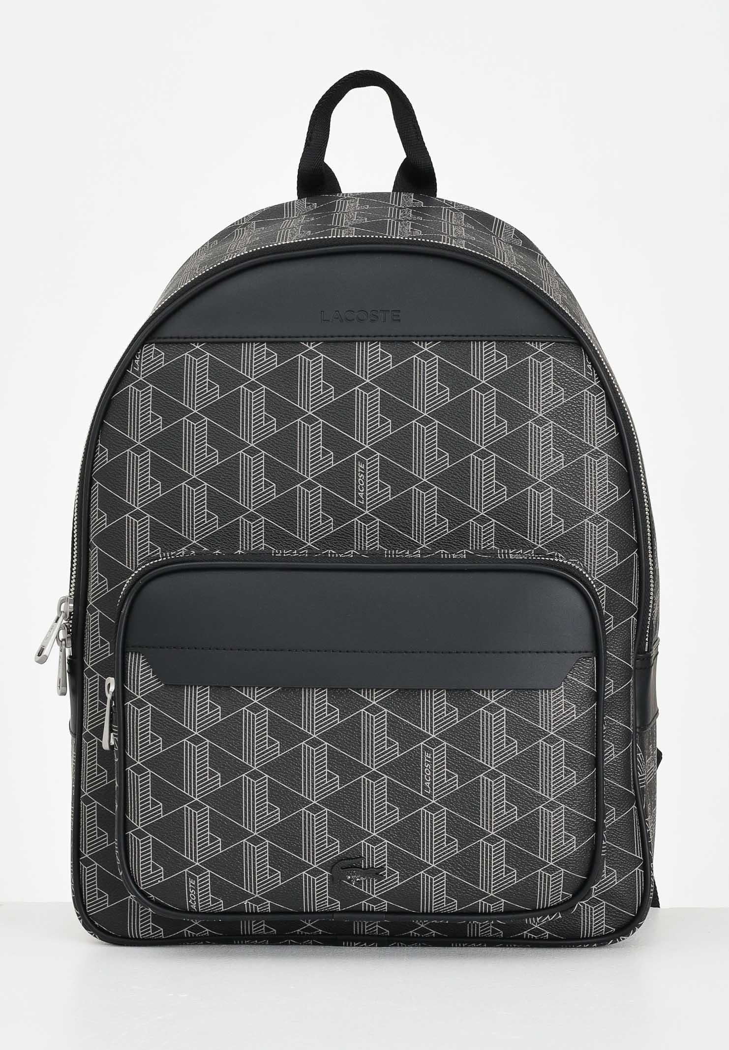 LACOSTE Zaino Monogram nero per uomo e donna NH3649 H45 LACOSTE