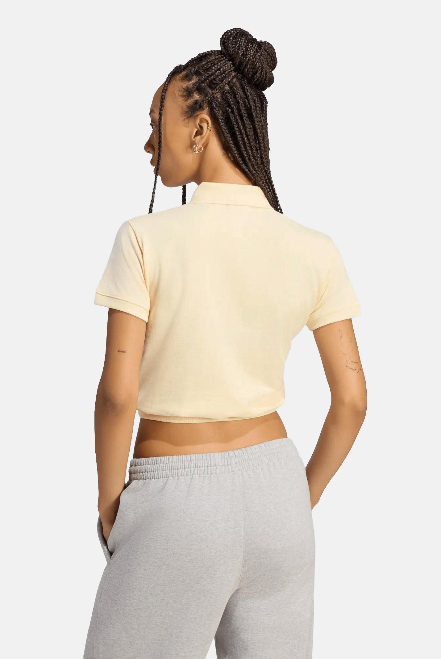 ADIDAS ORIGINALS Polo a maniche corte SHORT SLEEVE POLO giallo chiaro crema donna. KT7991 . ADIDAS ORIGINALS