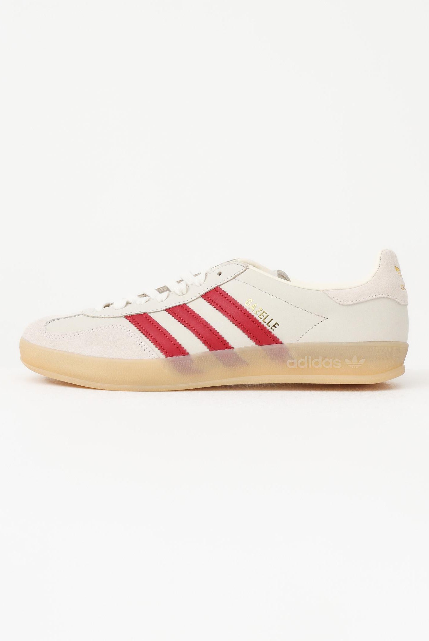 ADIDAS ORIGINALS Sneakers GAZELLE INDOOR AYAKKABI beige e rosse per uomo e donna IH9676 . ADIDAS ORIGINALS