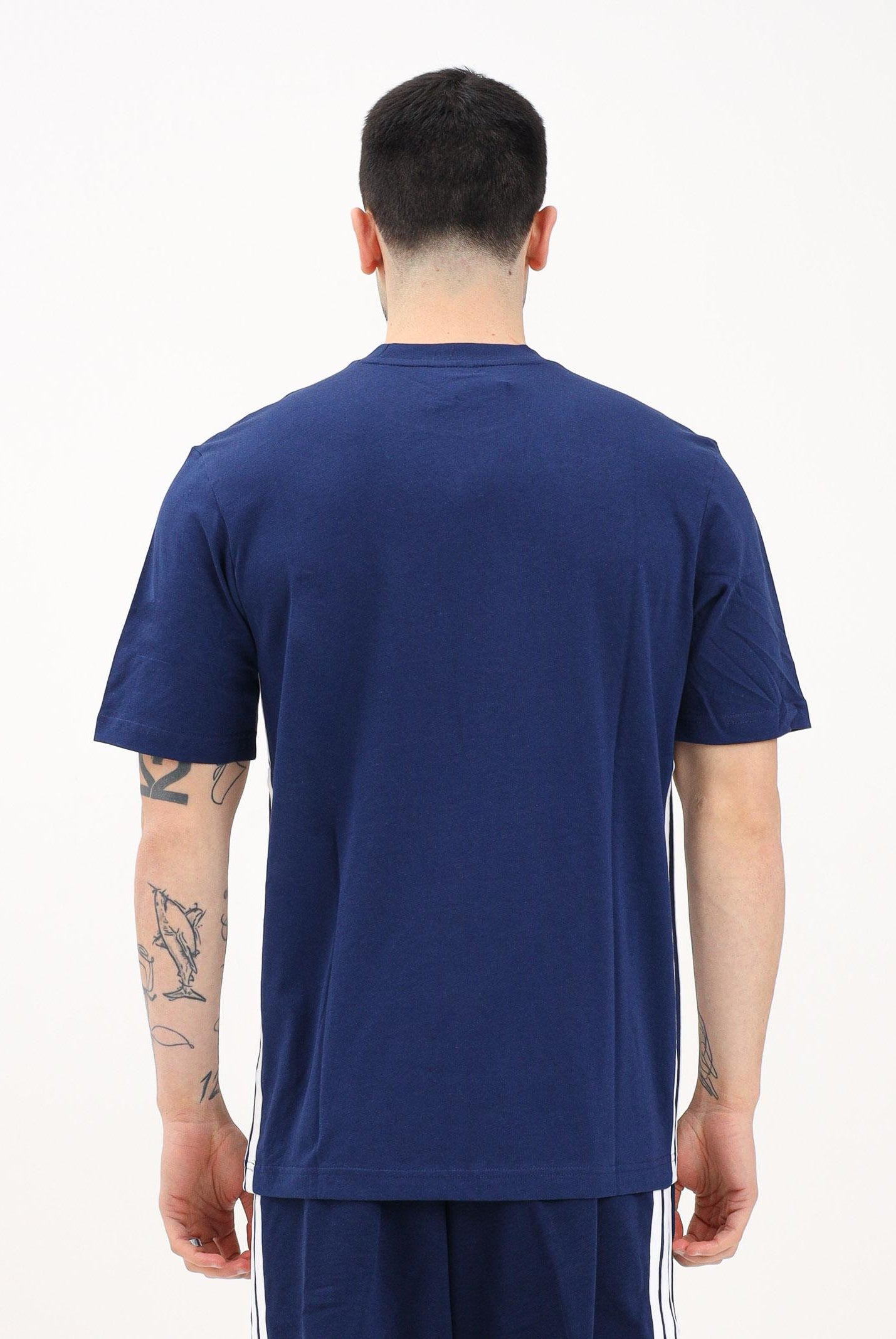 ADIDAS PERFORMANCE T-shirt a manica corta Essentials 3-Stripes blu da uomo JE6399 . ADIDAS PERFORMANCE