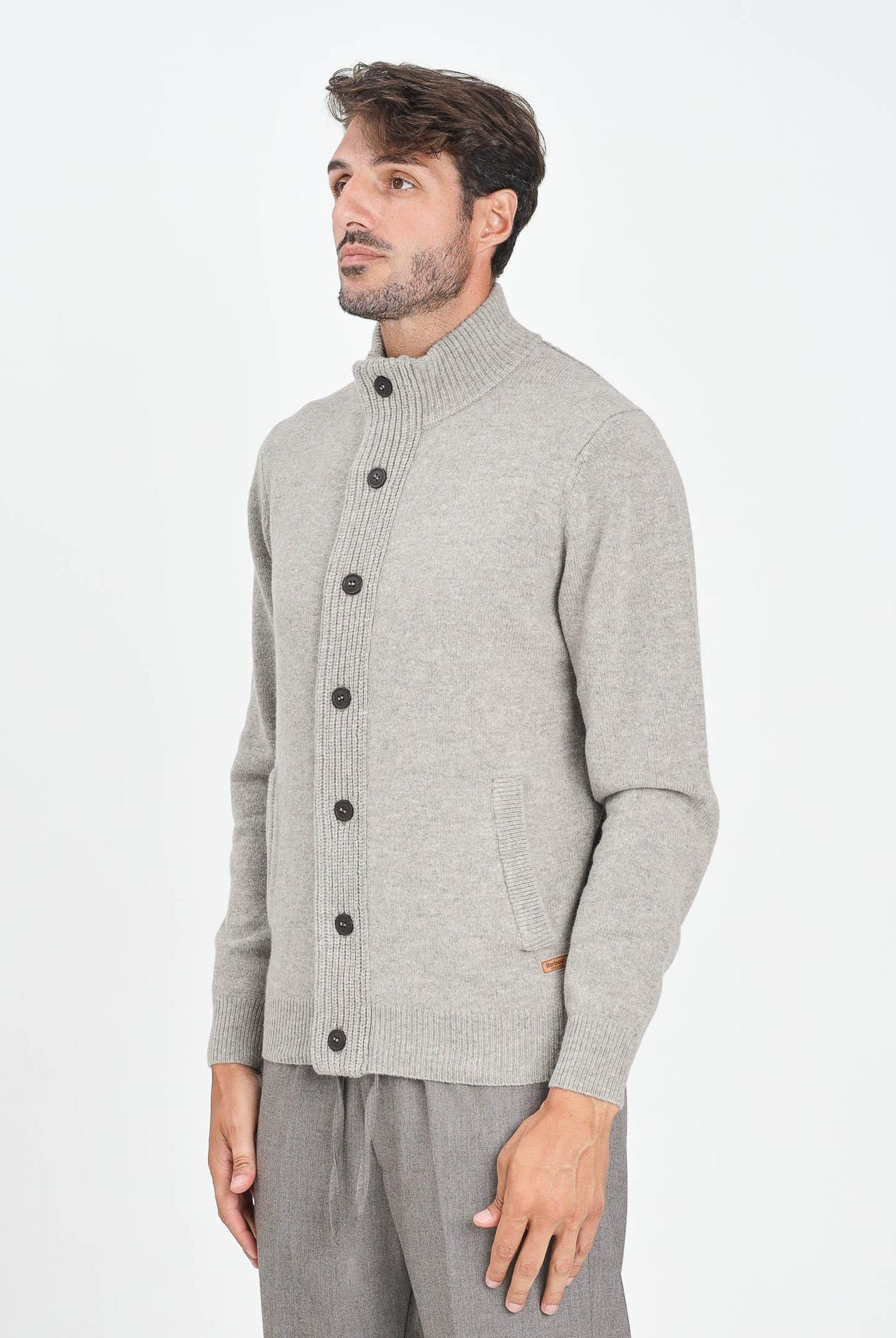 BARBOUR Cardigan Patch beige da uomo 252MMKN0731 ST16 BARBOUR