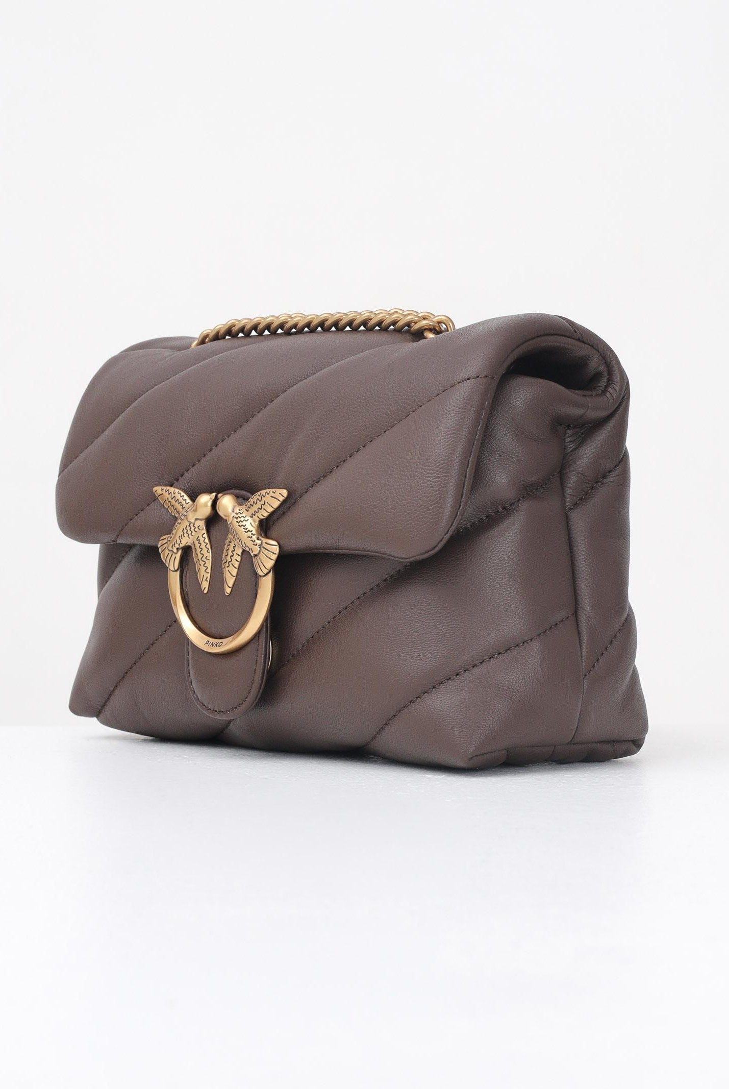 PINKO Borsa a tracolla Mini Love Bag Puff marrone da donna 100039A0F2 L74Q PINKO