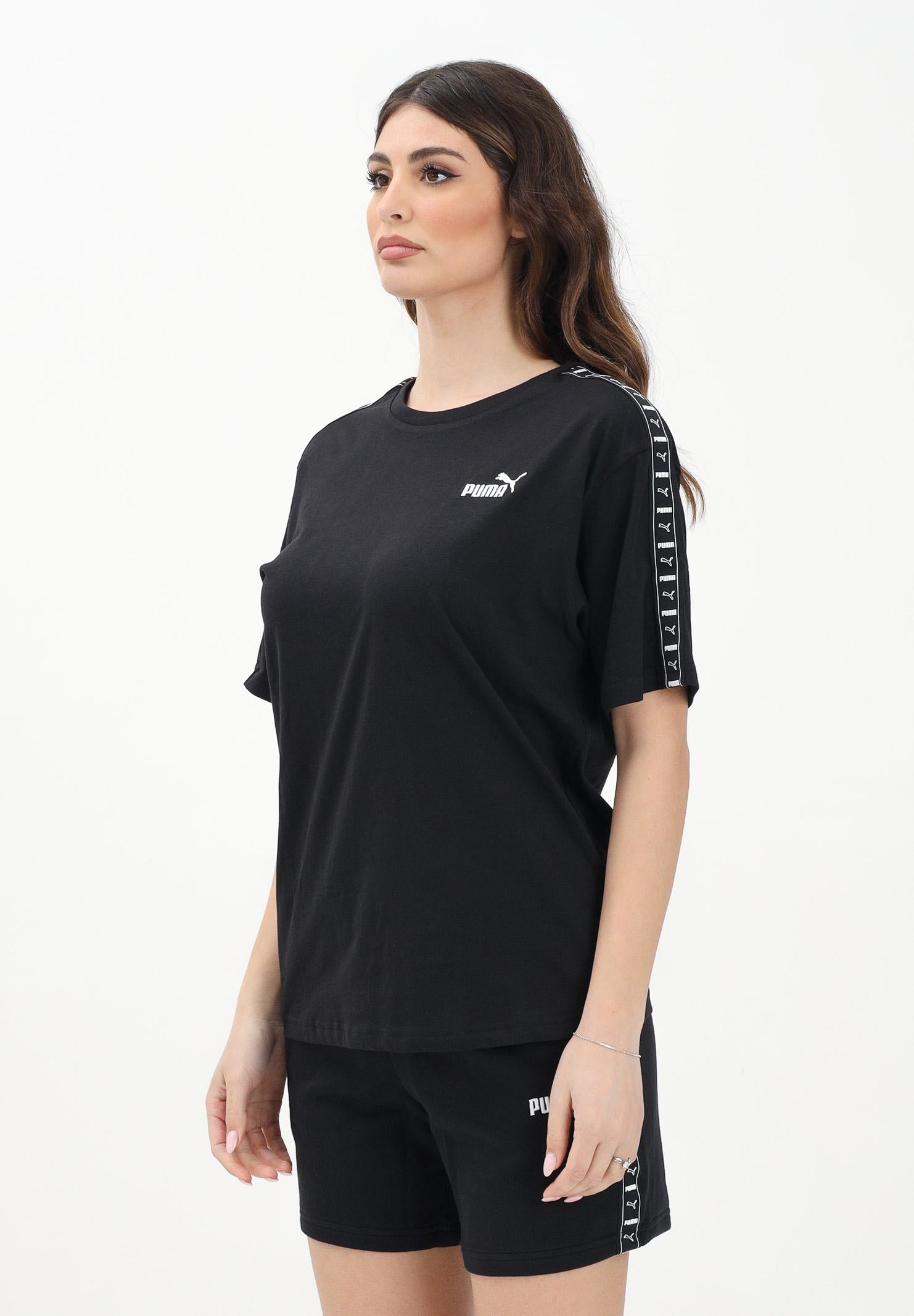 PUMA T-shirt a manica corta ESS TAPE nera da donna 685009 01 PUMA