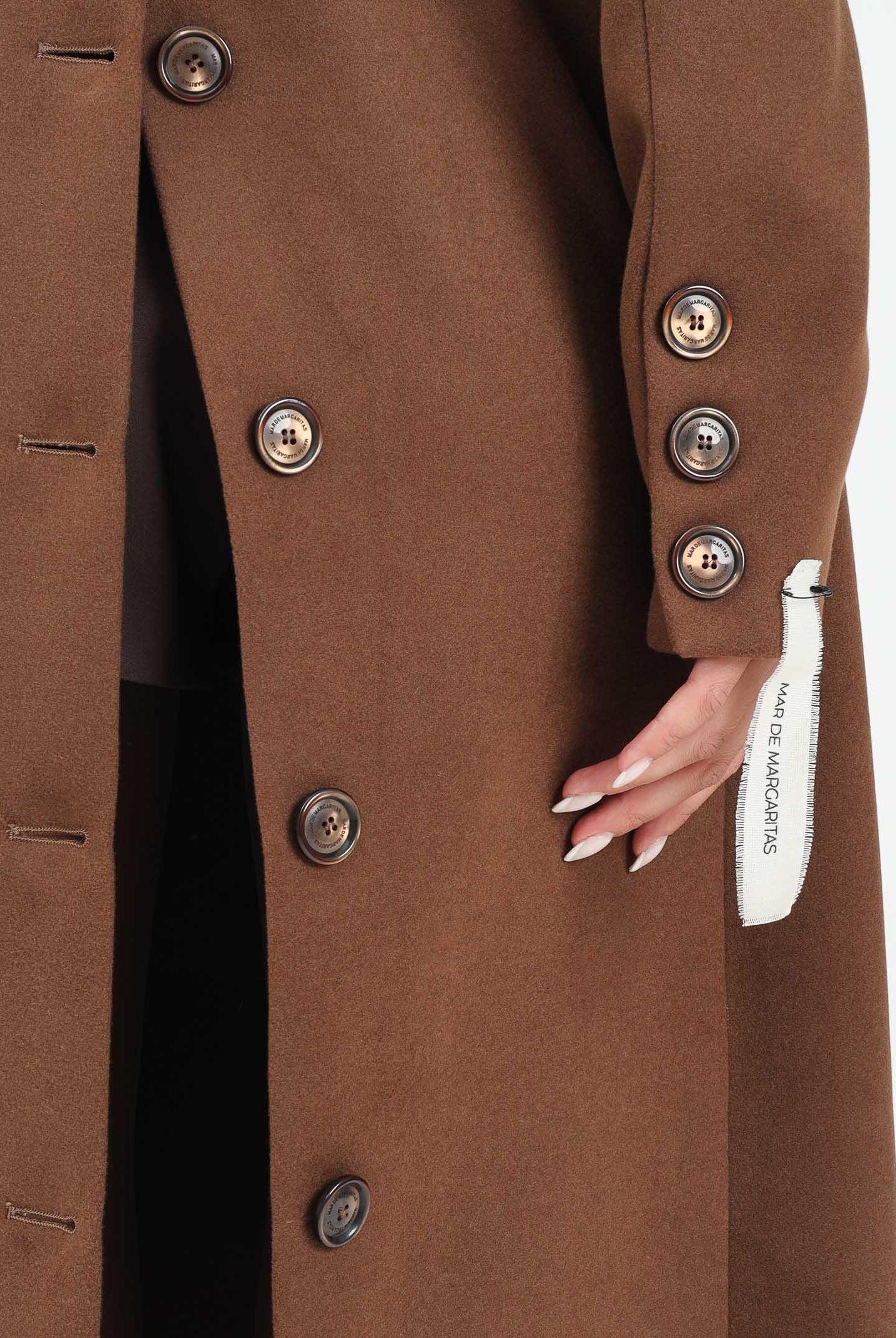 MAR DE MARGARITAS Cappotto lungo Melany marrone da donna MMABW01431 MA03 Mar de margaritas