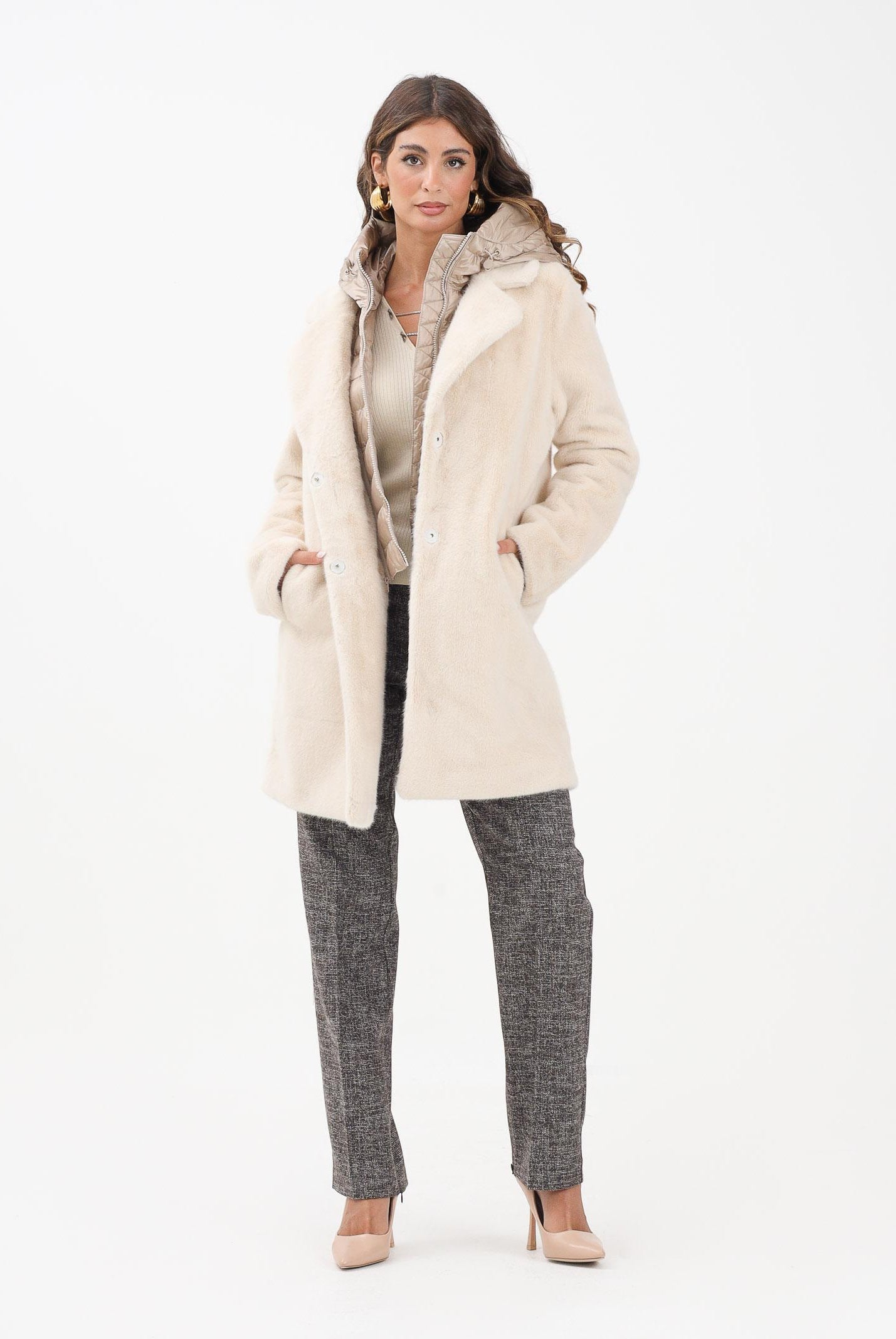 BOMBOOGIE Pelliccia Odessa panna da donna CW6570TFSB5 161 BOMBOOGIE