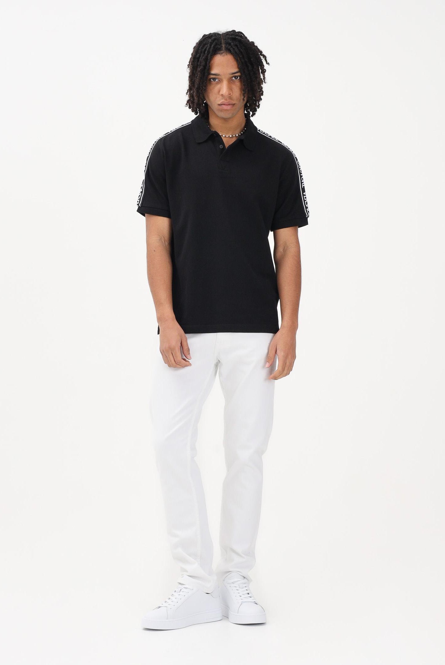 VERSACE JEANS COUTURE Jeans in denim bianco da uomo 80GAB5S0CEWCA 003 VERSACE JEANS COUTURE