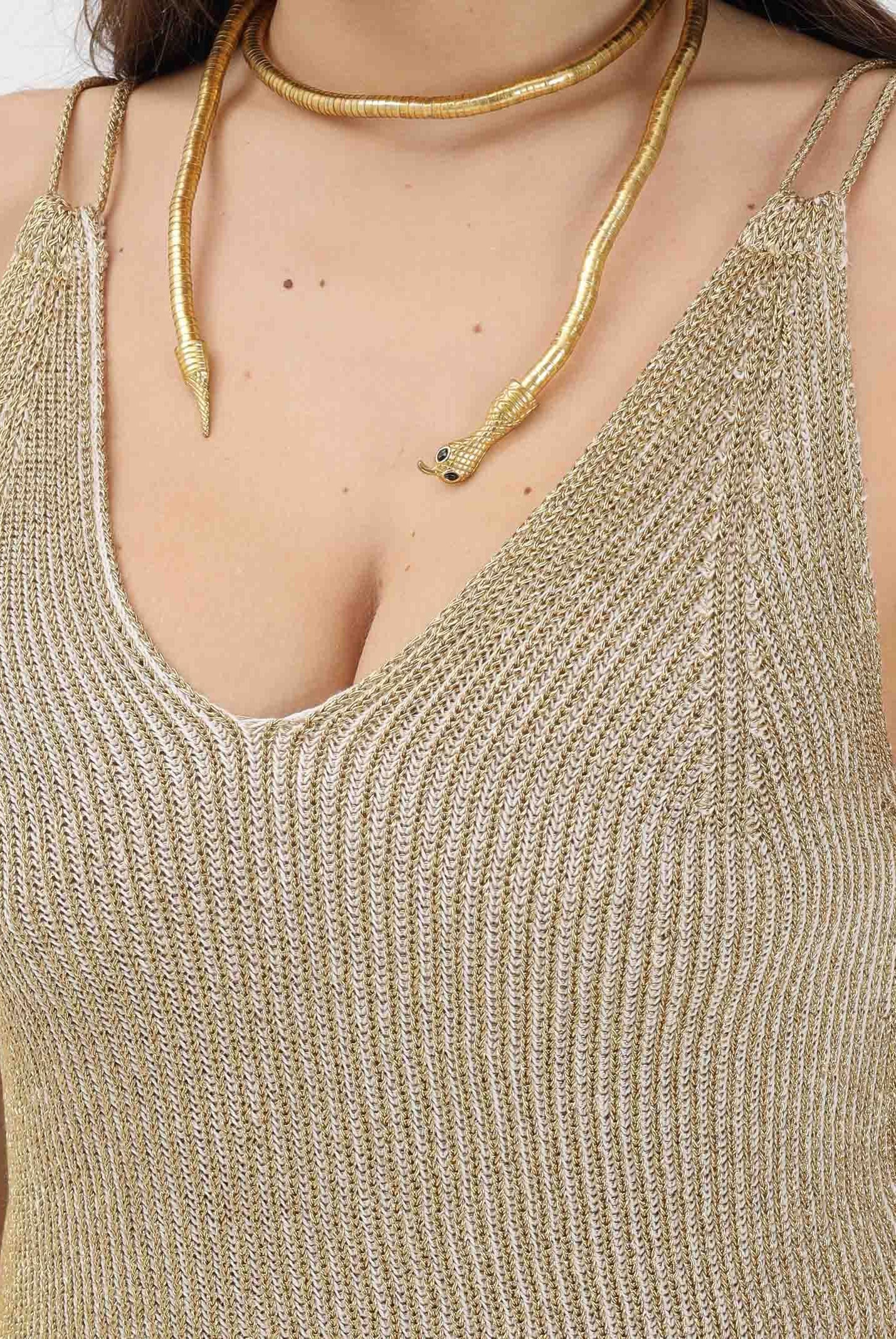 AKEP Top oro da donna CNKD13028 V1 AKEP