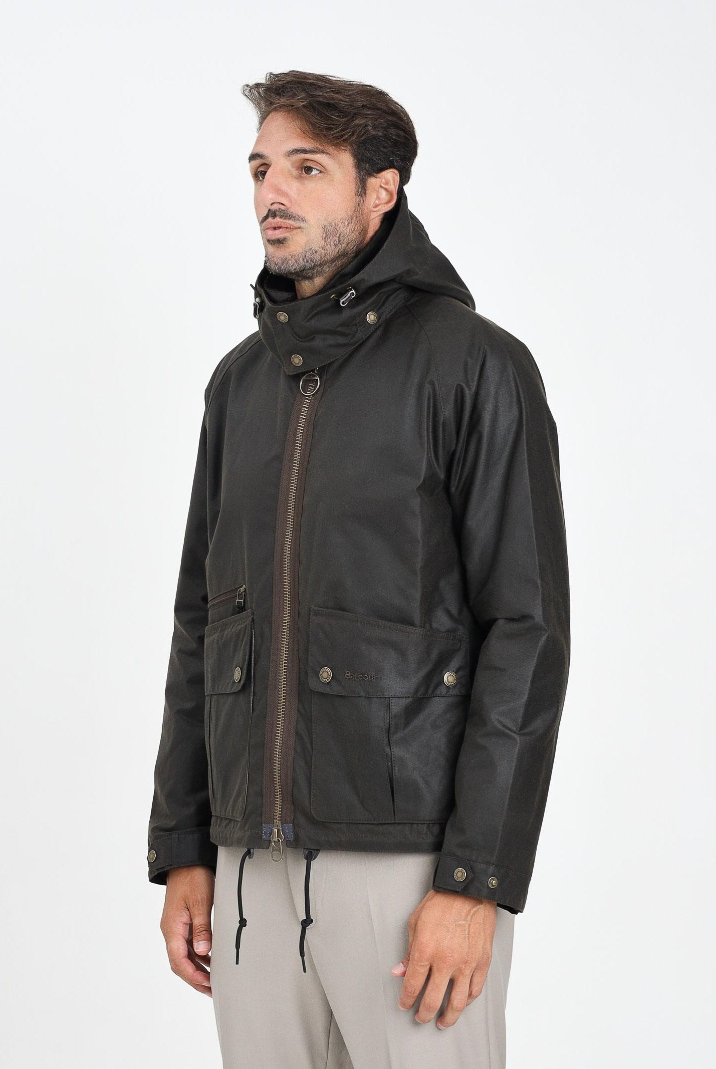 BARBOUR Giubbotto Re-Engineered Bardon Spey color oliva da uomo 252MMWX2482 OL71 BARBOUR