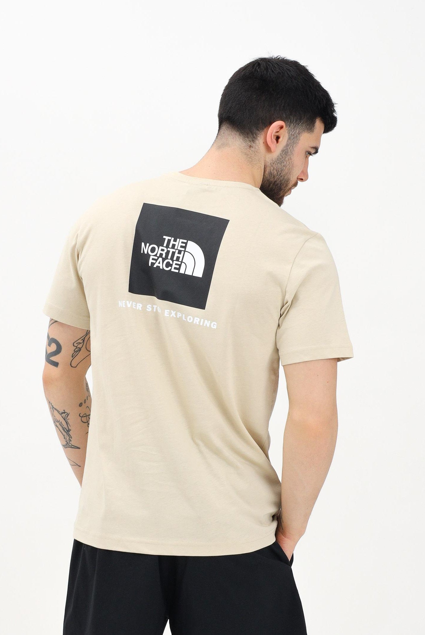 THE NORTH FACE T-shirt a manica corta NSE Reflective Box beige da uomo NF0A87NP3X41 . THE NORTH FACE