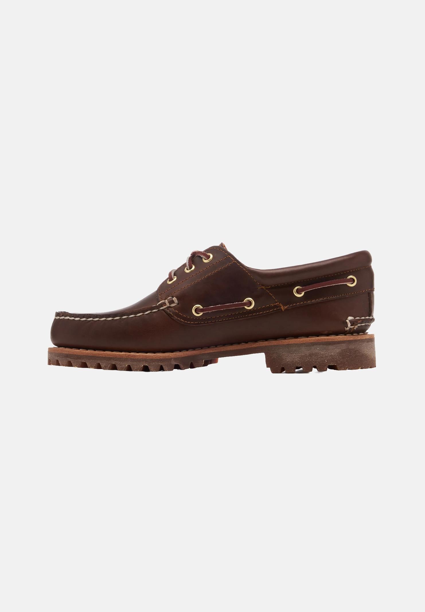 TIMBERLAND Mocassini Timberland® Authentic 3-Eye Lug Handsewn marroni da uomo TB0300032141 . TIMBERLAND