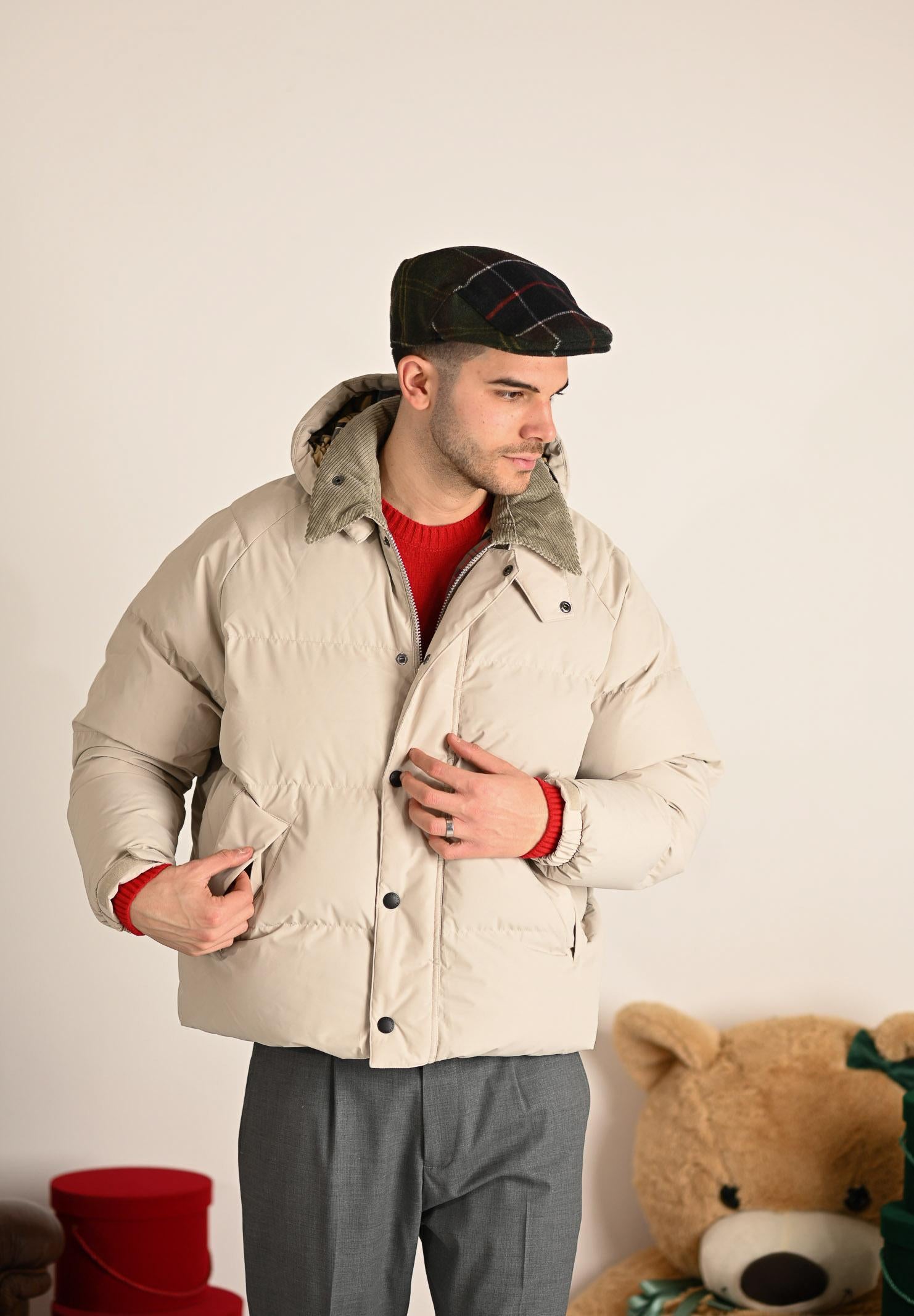 BARBOUR Piumino Barbour Oversized Transport panna da uomo 252MMQU1799 ST31 BARBOUR