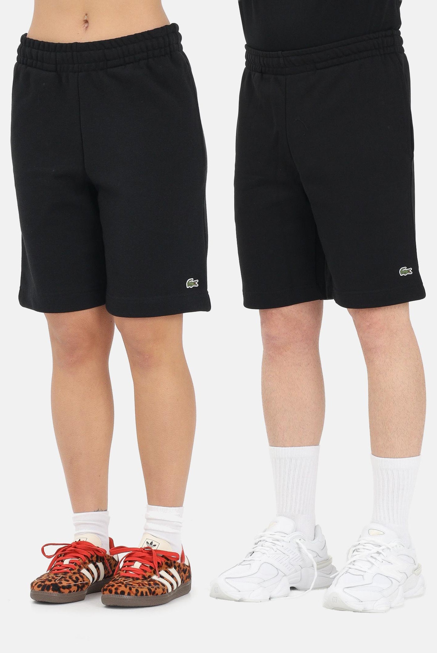 LACOSTE Shorts sportivo nero per uomo e donna con logo GH9860 031 LACOSTE