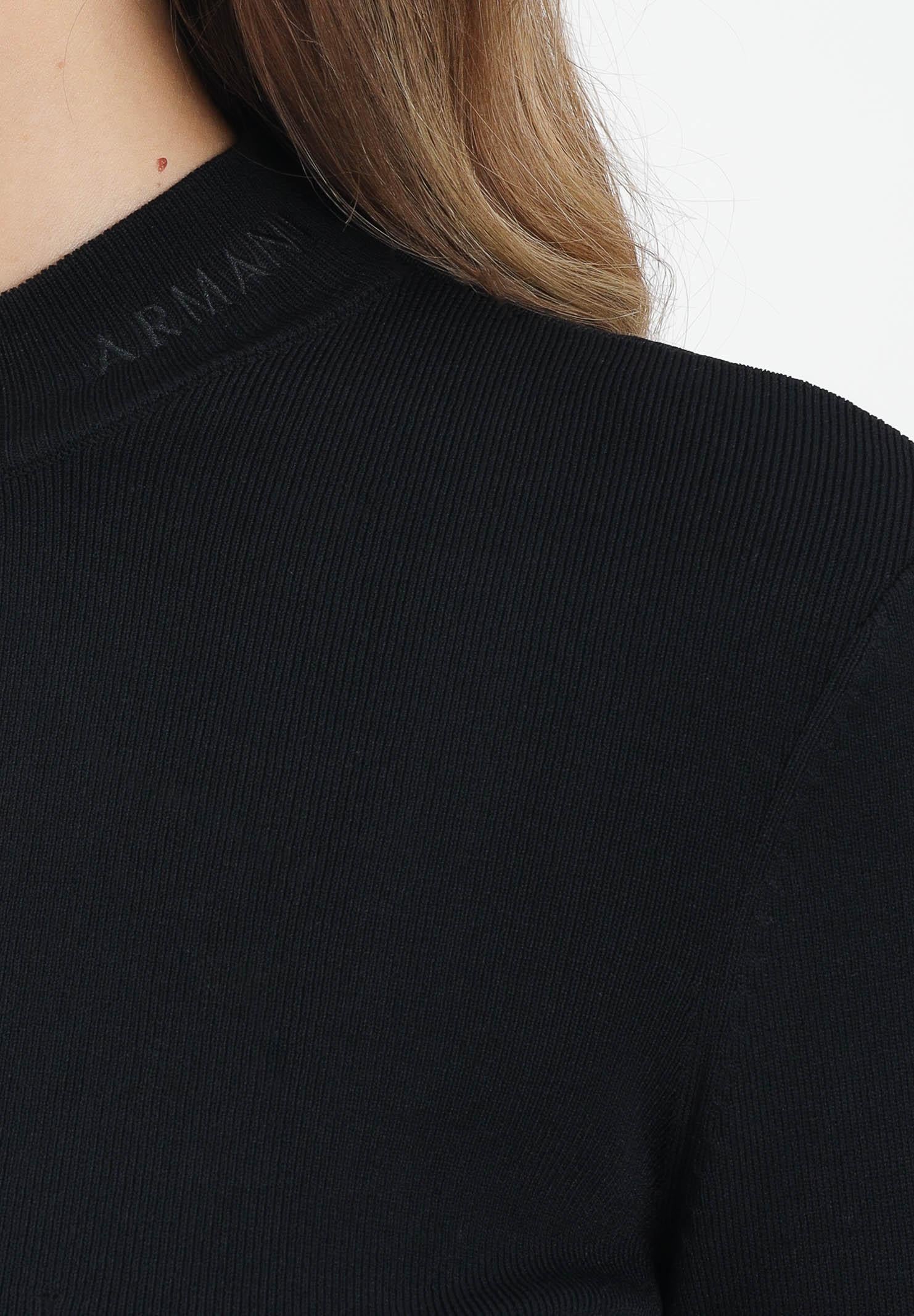 ARMANI EXCHANGE Maglioncino girocollo nero da donna con ricamo logo XW000763AF10352 UC001 ARMANI EXCHANGE