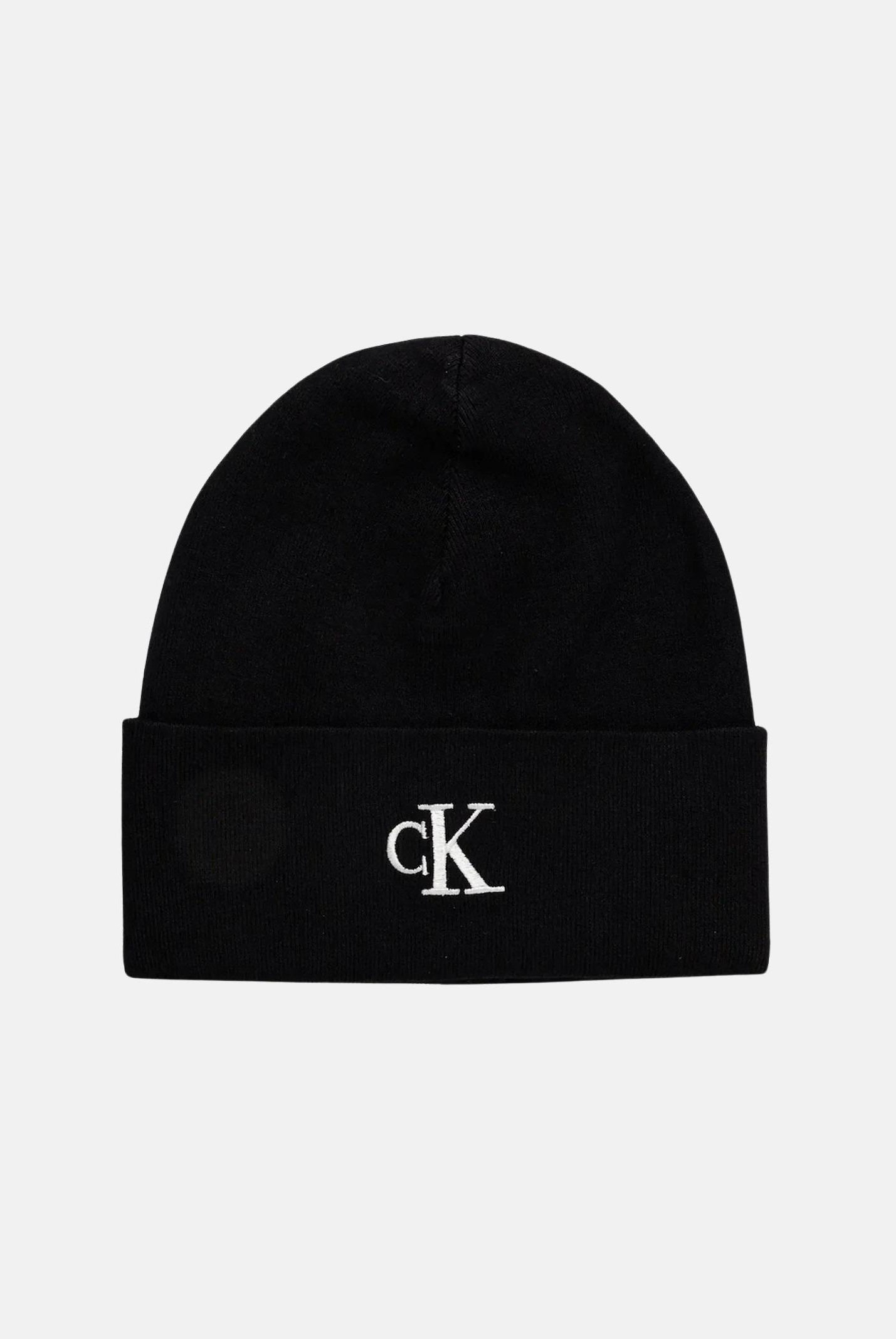 CALVIN KLEIN Berretto nero per uomo e donna con logo LV04D8020G UB1 CALVIN KLEIN