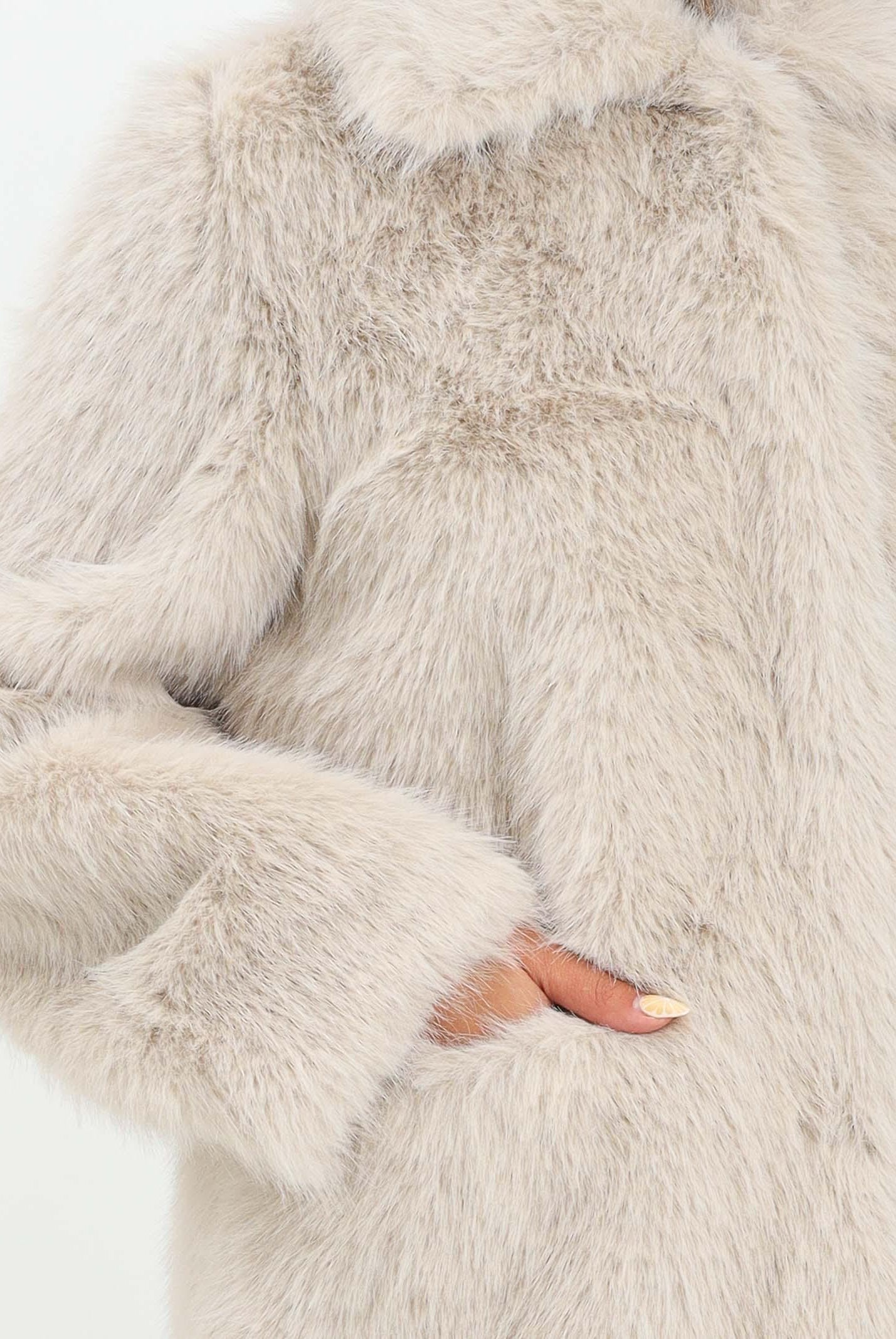 BOMBOOGIE Pelliccia panna da donna CW9192FRL5 180 BOMBOOGIE