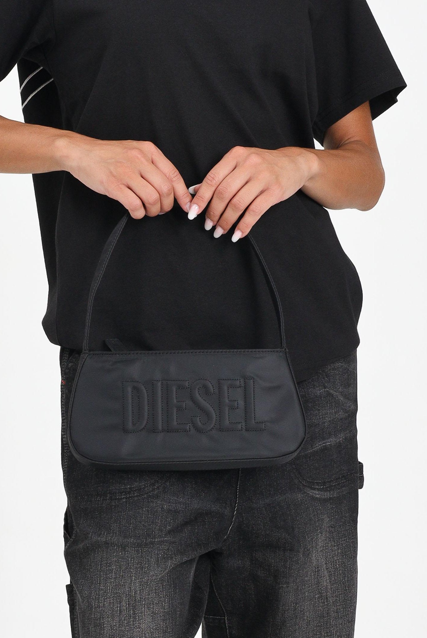 DIESEL Borsa a spalla WDELIA nera da donna J02521KXBEW K900 DIESEL