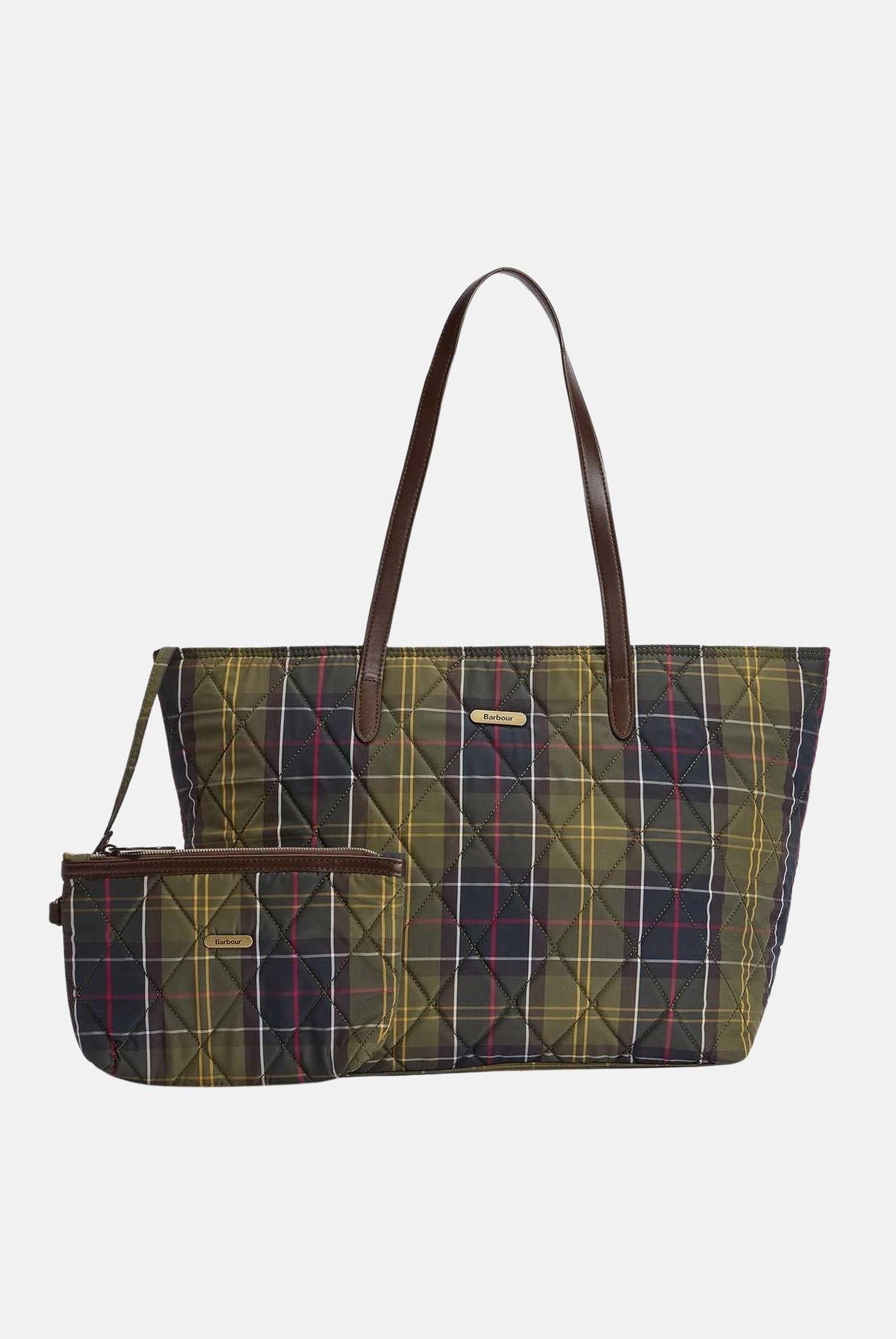 BARBOUR Shopper Wetherham tartan nei toni del verde e blu da donna 261-LBA0344 OL71 BARBOUR