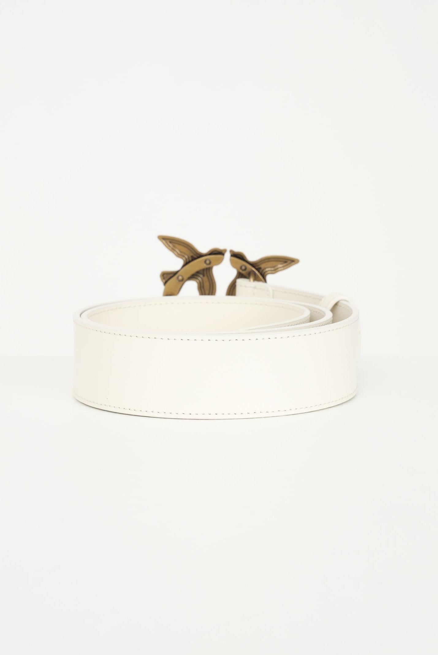 PINKO Cintura bianca da donna con fibbia Love Birds Diamond Cut 100120-A0F1 Z14Q PINKO