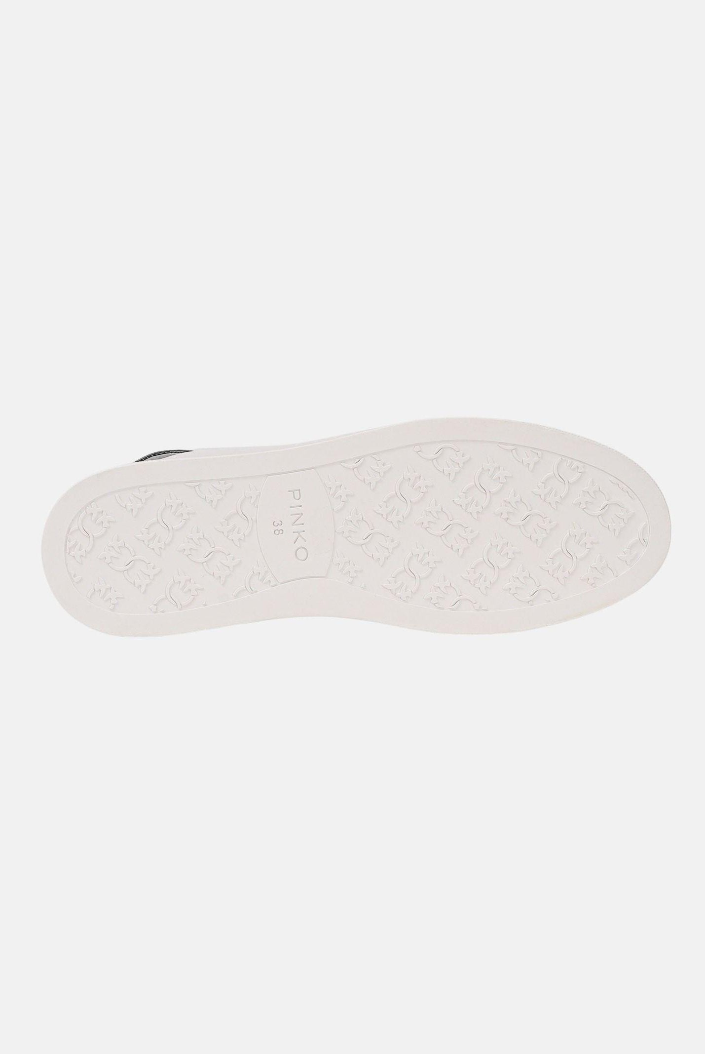 PINKO Sneakers bianche da donna con dettagli specchiati neri SS0131P001ZX9 ZX9 PINKO