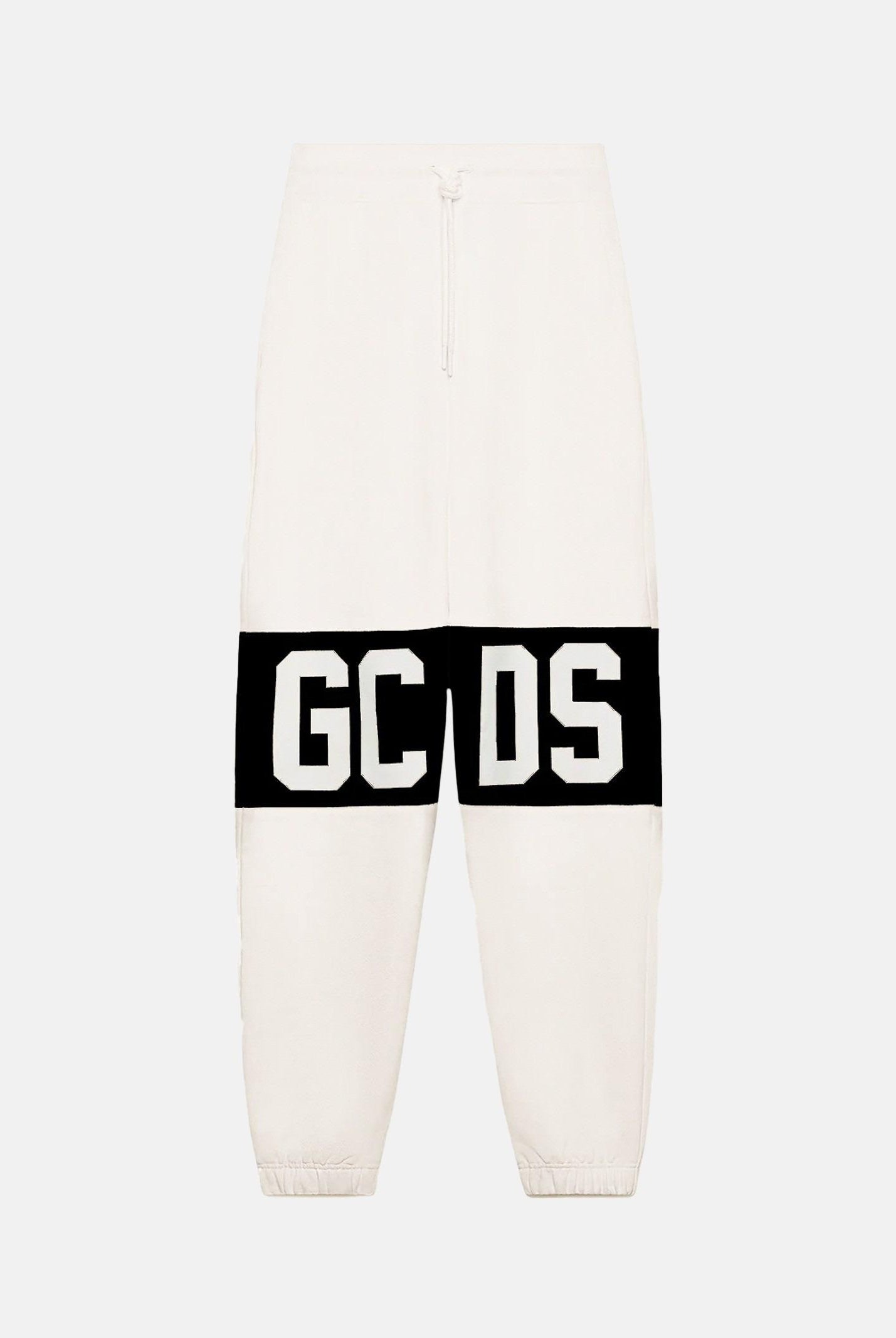 GCDS Pantalone sportivo panna per bambino e bambina con stampa logo B2KU3017BA2 15 GCDS