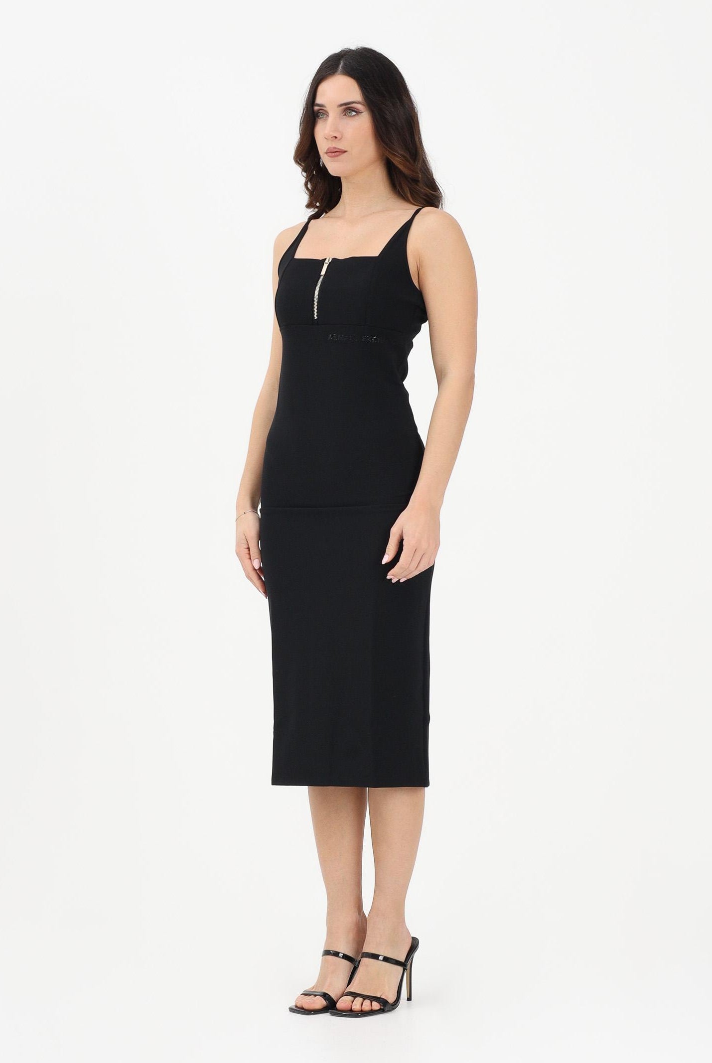 ARMANI EXCHANGE Abito midi nero da donna XW002056AF21295 UC001 ARMANI EXCHANGE