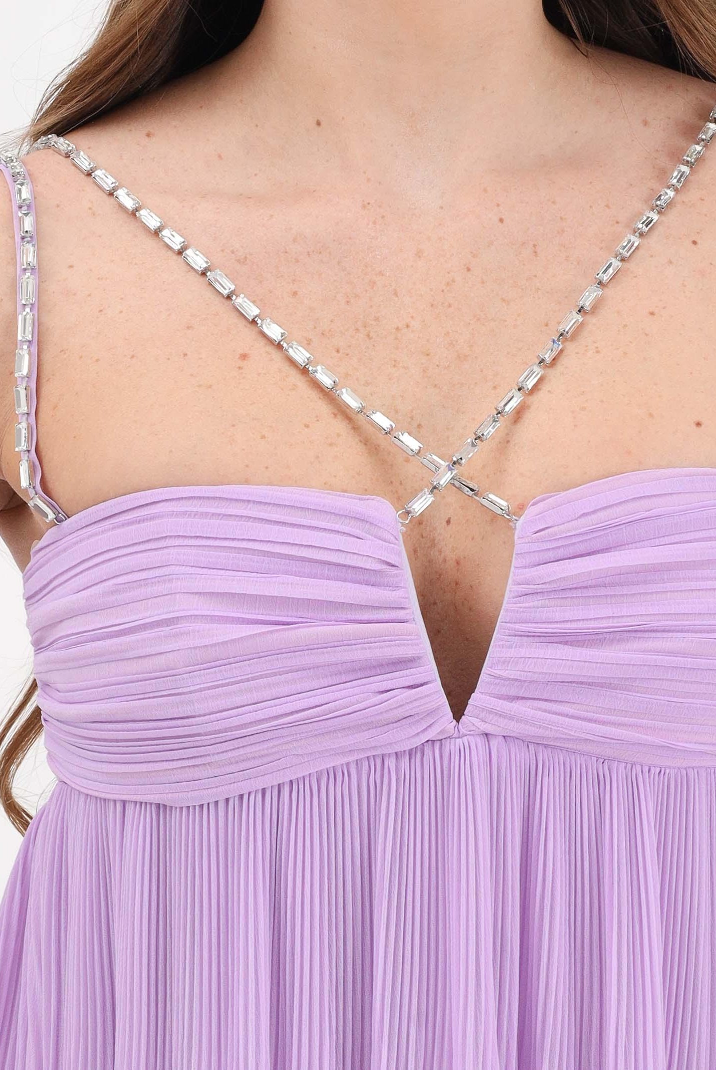 ALMA SANCHEZ Abito lungo Aeny lilla da donna AS26016G LA ALMA SANCHEZ