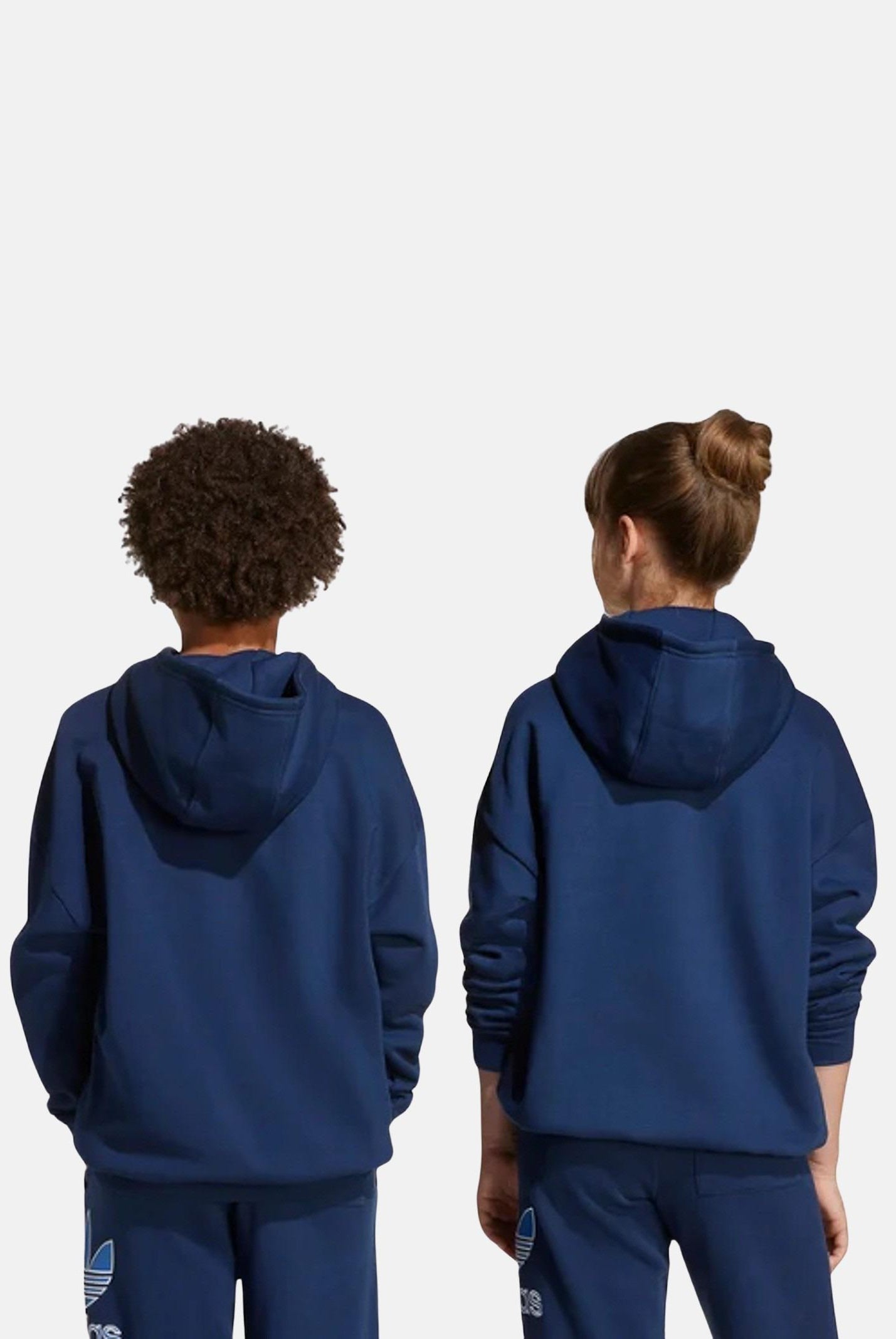 ADIDAS ORIGINALS Felpa con cappuccio Trefoil blu per bambino e bambina JV8651 . ADIDAS ORIGINALS