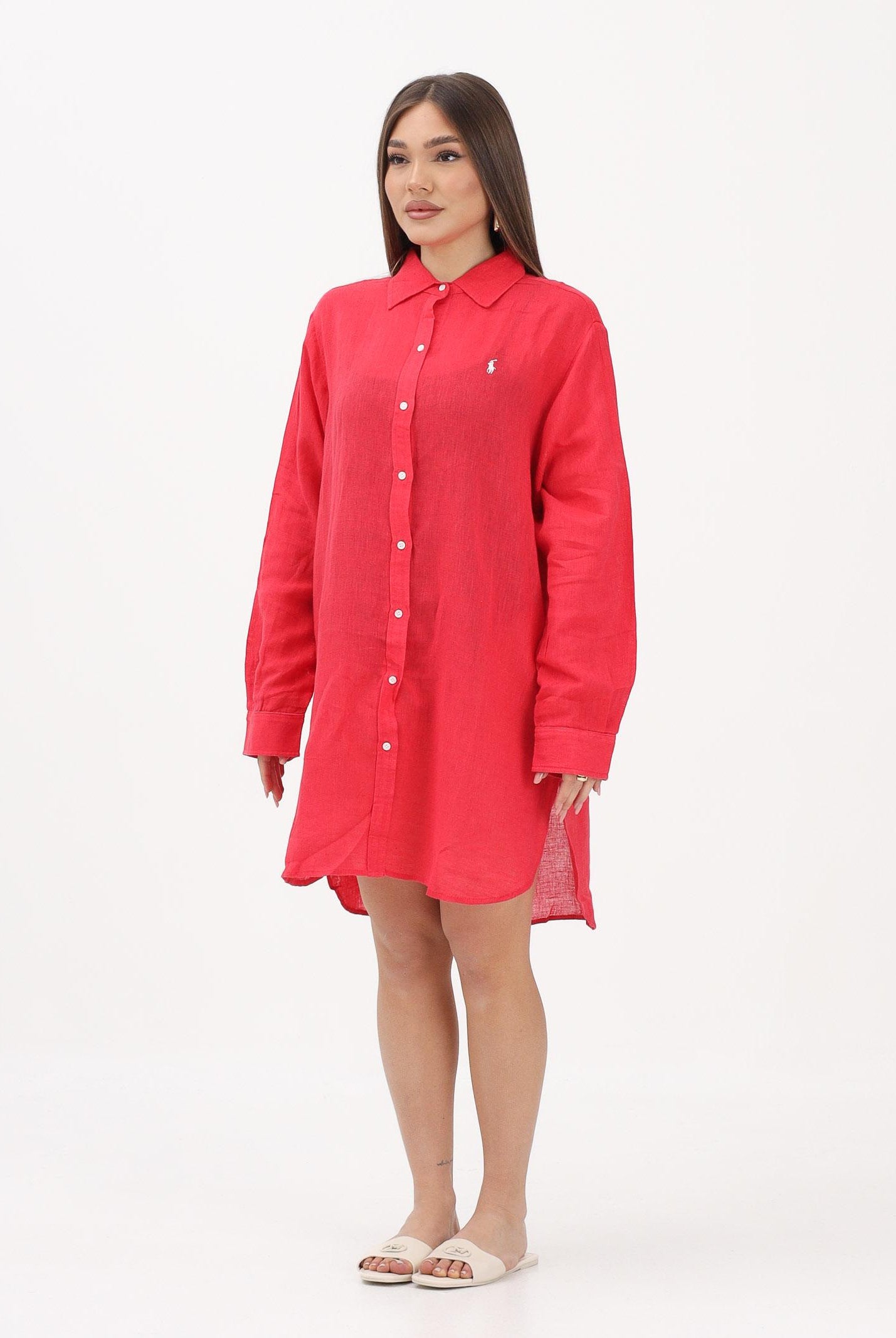 RALPH LAUREN Abito chemisier rosso da donna 21564377 RE RALPH LAUREN