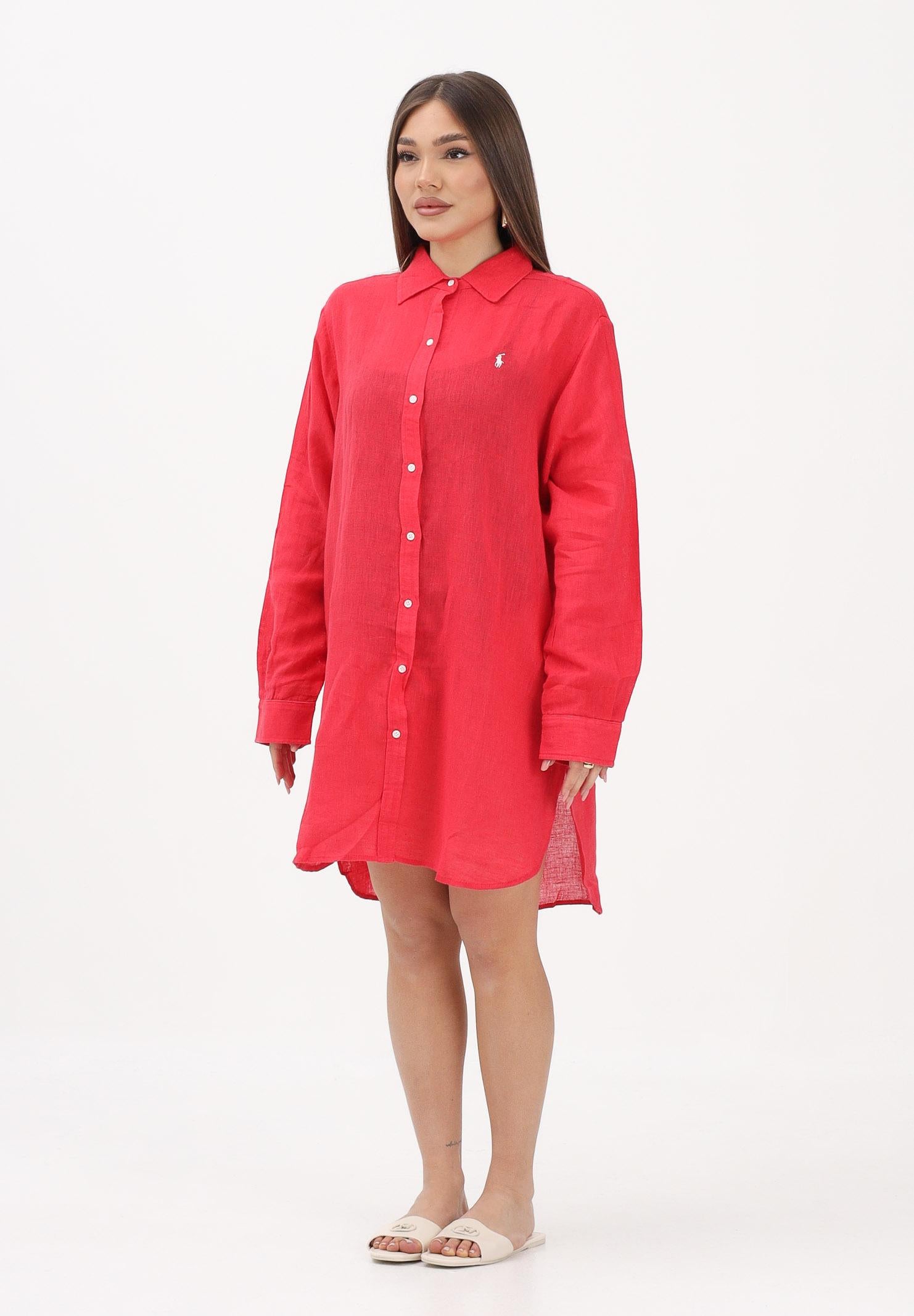 RALPH LAUREN Abito chemisier rosso da donna 21564377 RE RALPH LAUREN