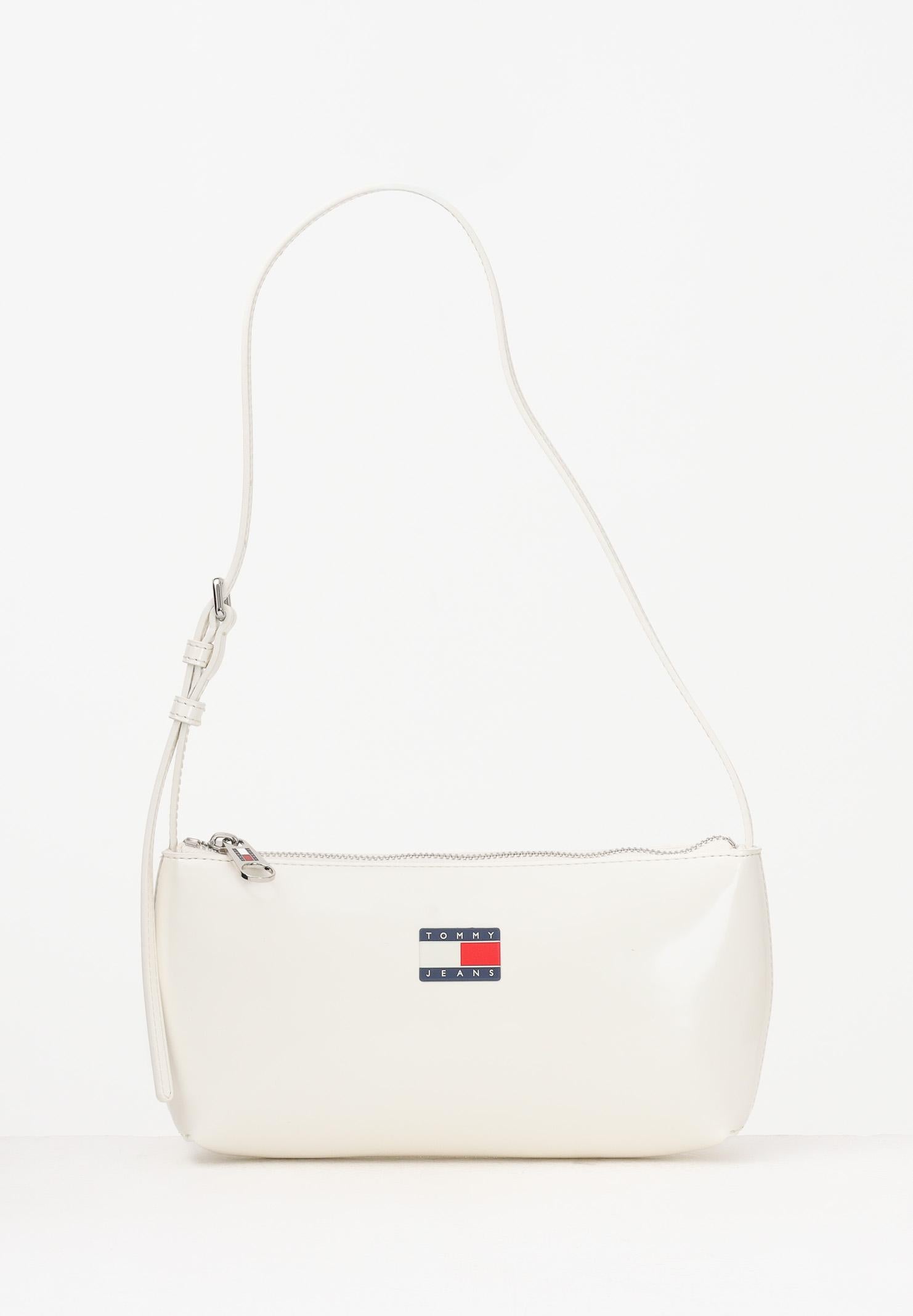 TOMMY JEANS Borsa a spalla Essential panna da donna AW0AW17866 YBI TOMMY JEANS