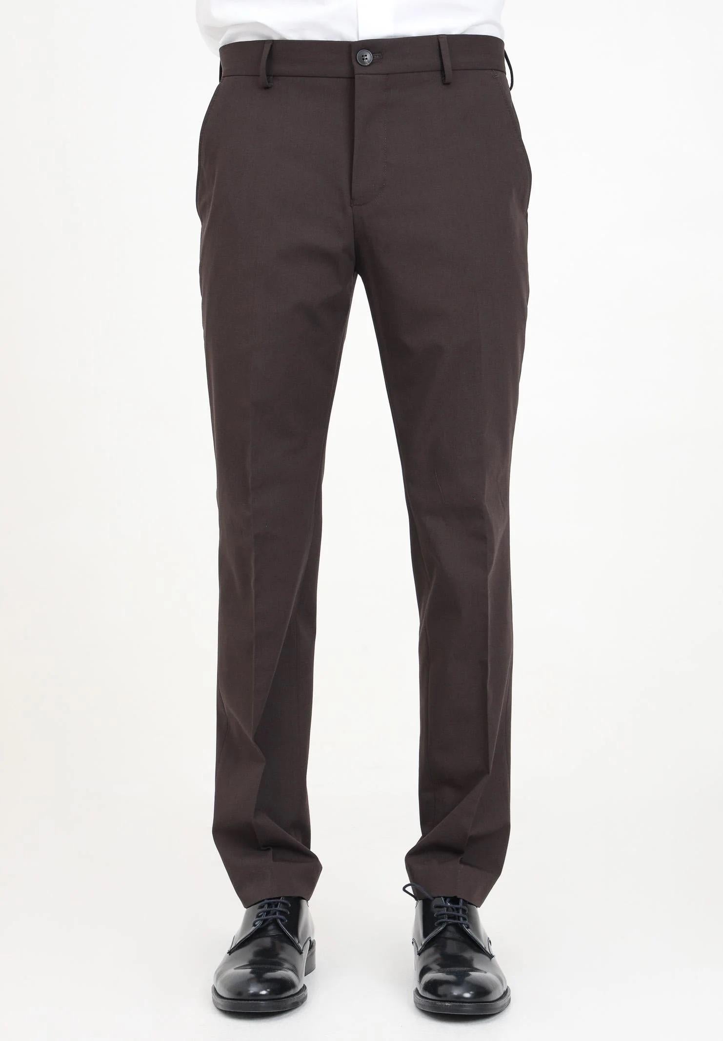 Pantalone elegante marrone da uomo 16087825 DEMITASSE SELECTED HOMME