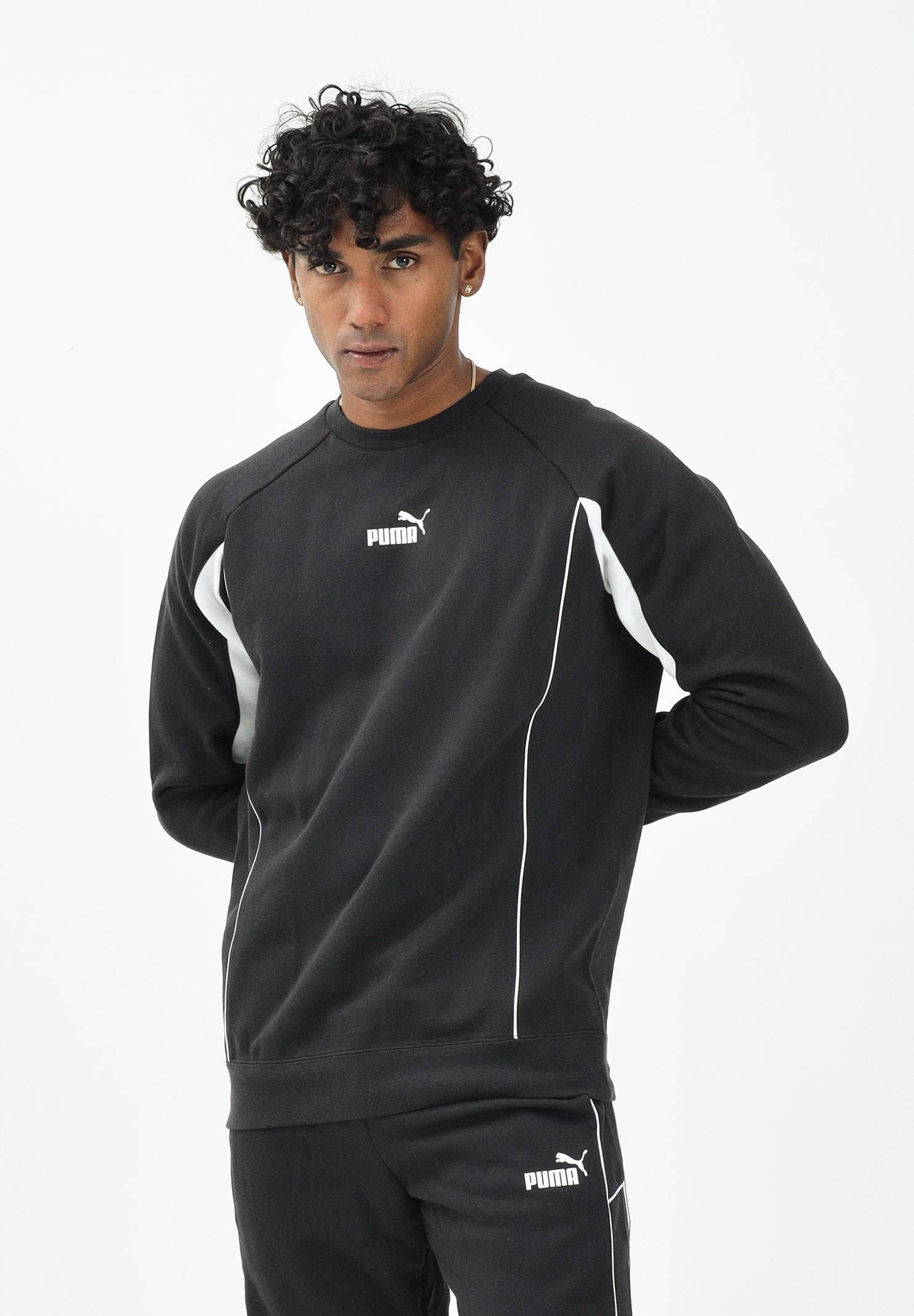 PUMA Felpa girocollo Sport Heritage nera da uomo 688395 01 PUMA