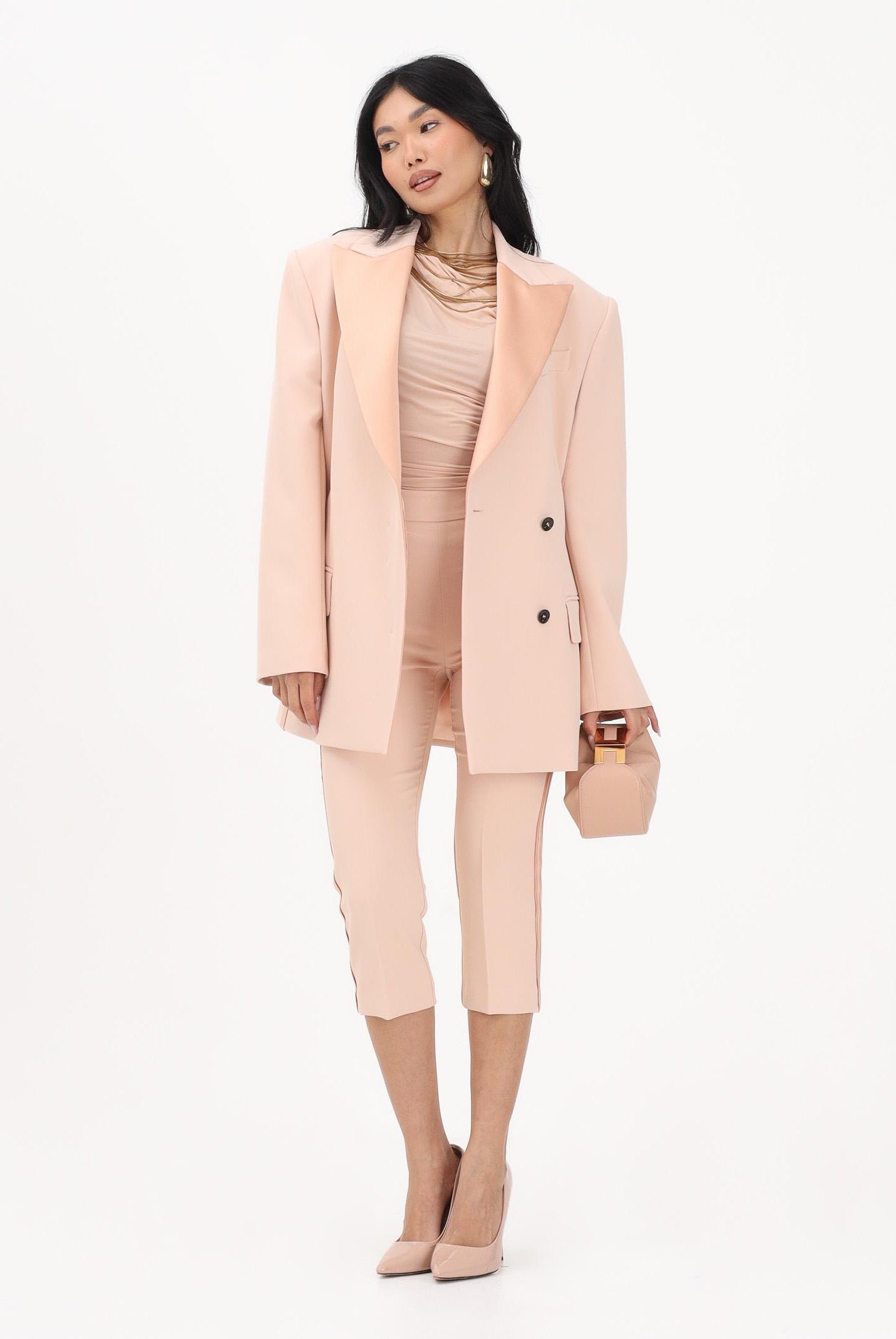 ELISABETTA FRANCHI Pantalone Capri nude da donna PA19063E2 EA1 ELISABETTA FRANCHI